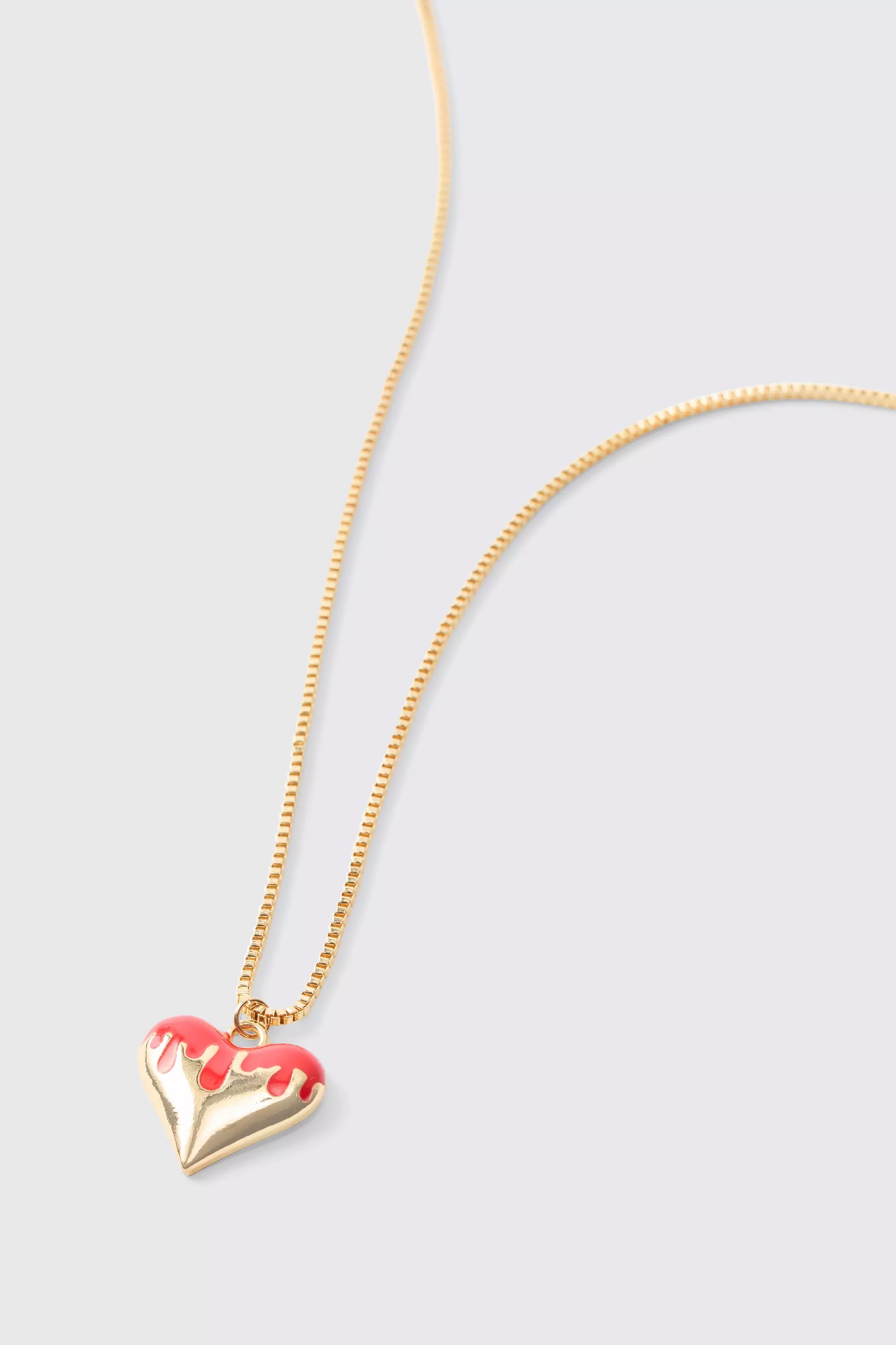 Goldene Kette mit Herz-Anhänger, Gold alternatives Bild