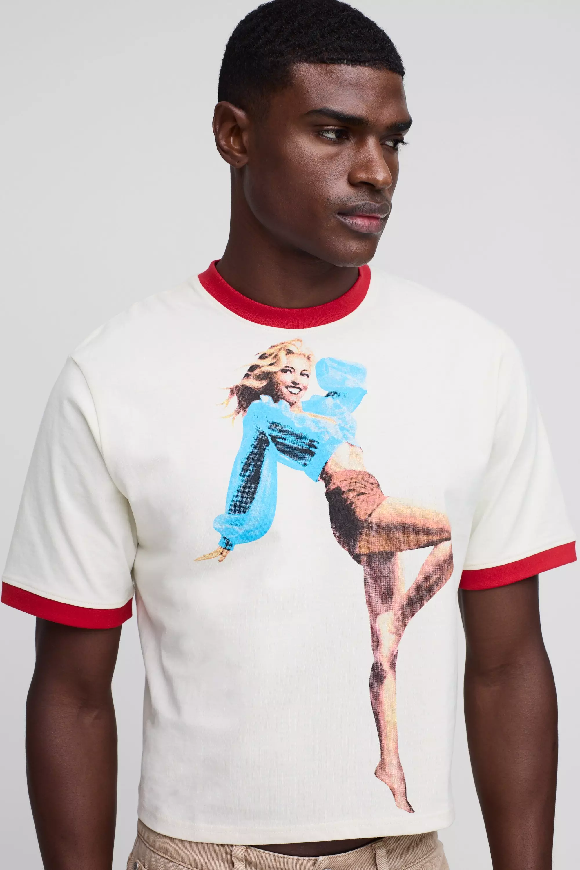 Boxy Fit Baby Printed T-shirt | boohooMAN USA