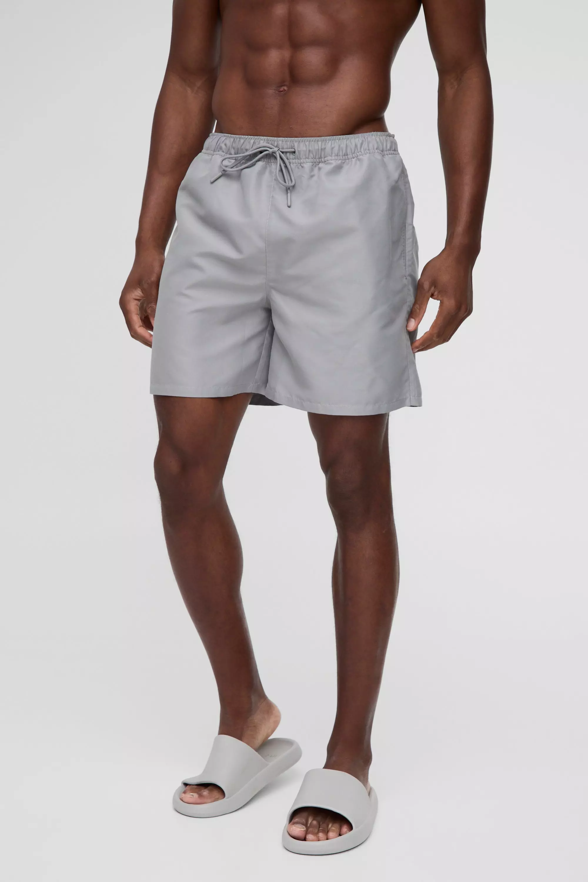 Mid Length Swim Short in Grey alternative image