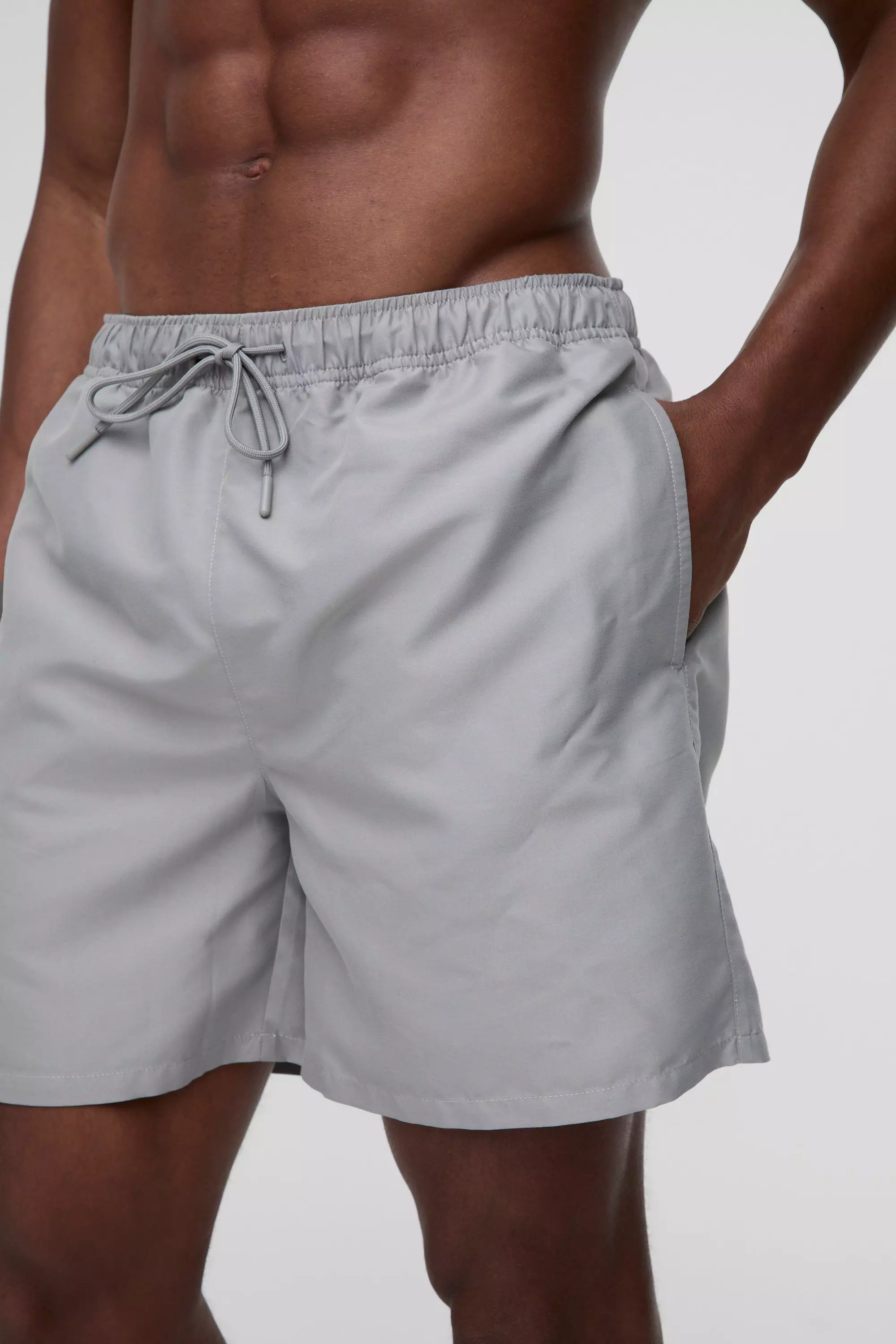 Mid Length Swim Short in Grey alternative image