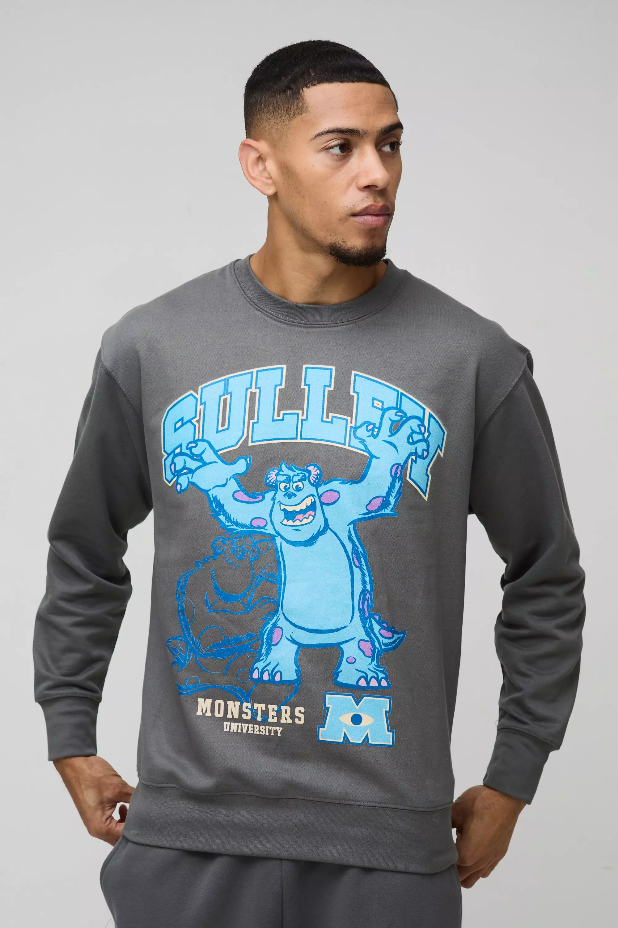 Sweat oversize à imprimé Pixar Sulley, Charcoal autre image
