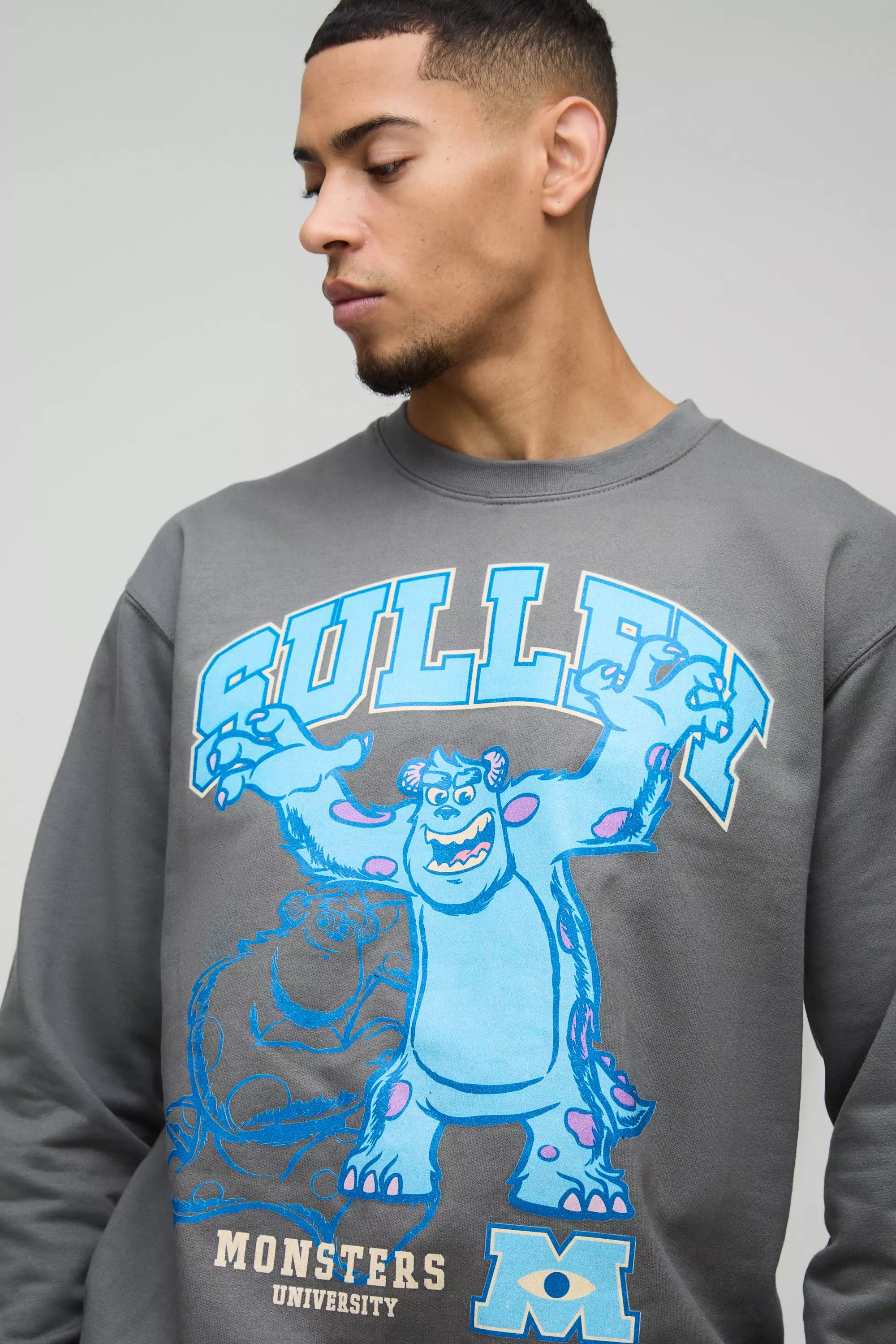 Sweat oversize à imprimé Pixar Sulley, Charcoal autre image