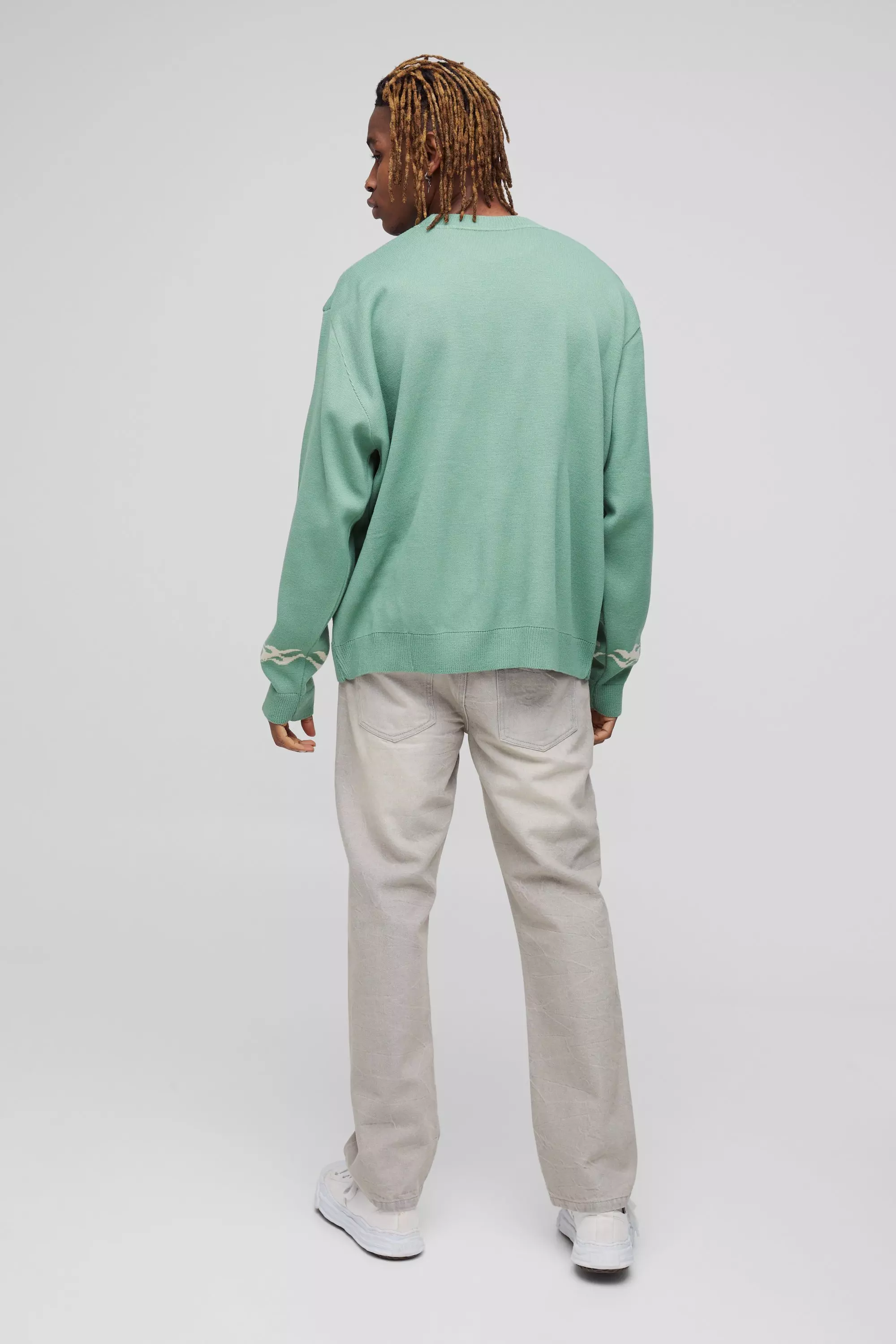 Tall - Pull oversize en maille, Sage autre image