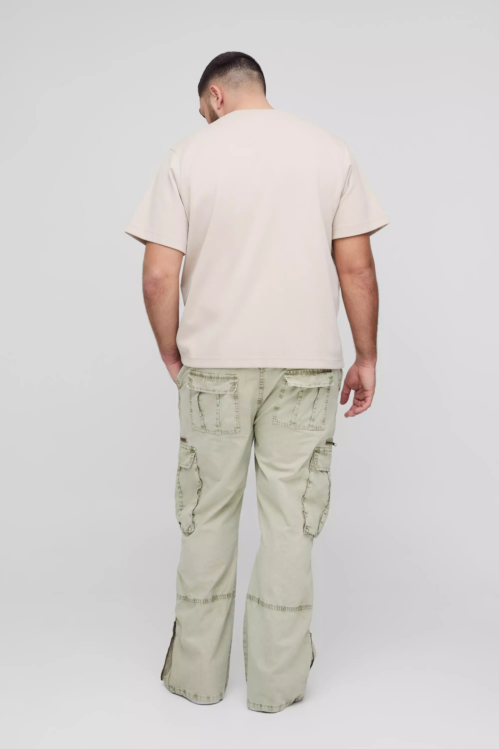 Grande taille - Pantalon cargo slim surteint, Khaki autre image