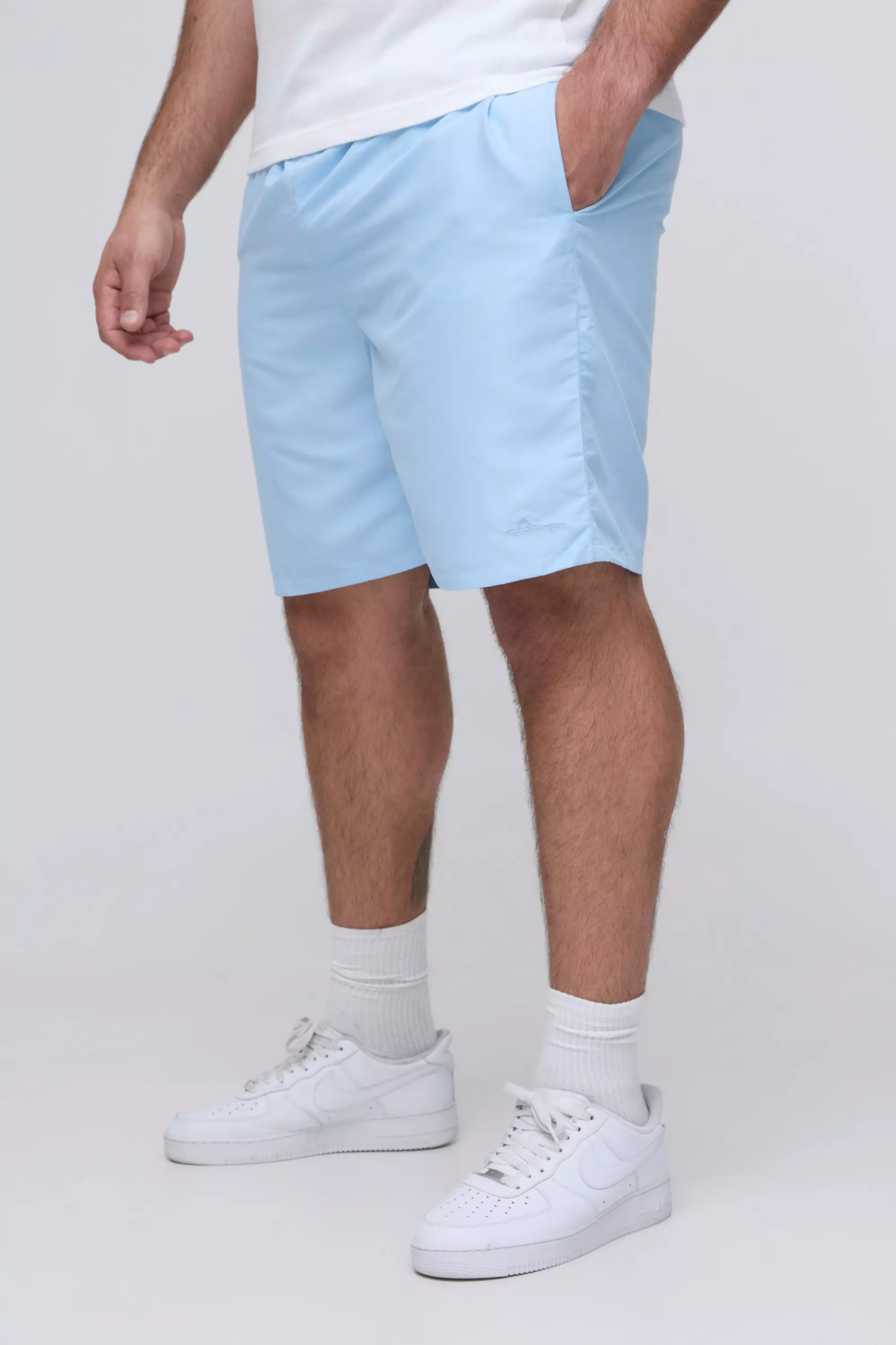 Grande taille - Short de bain long à logo, Light blue autre image