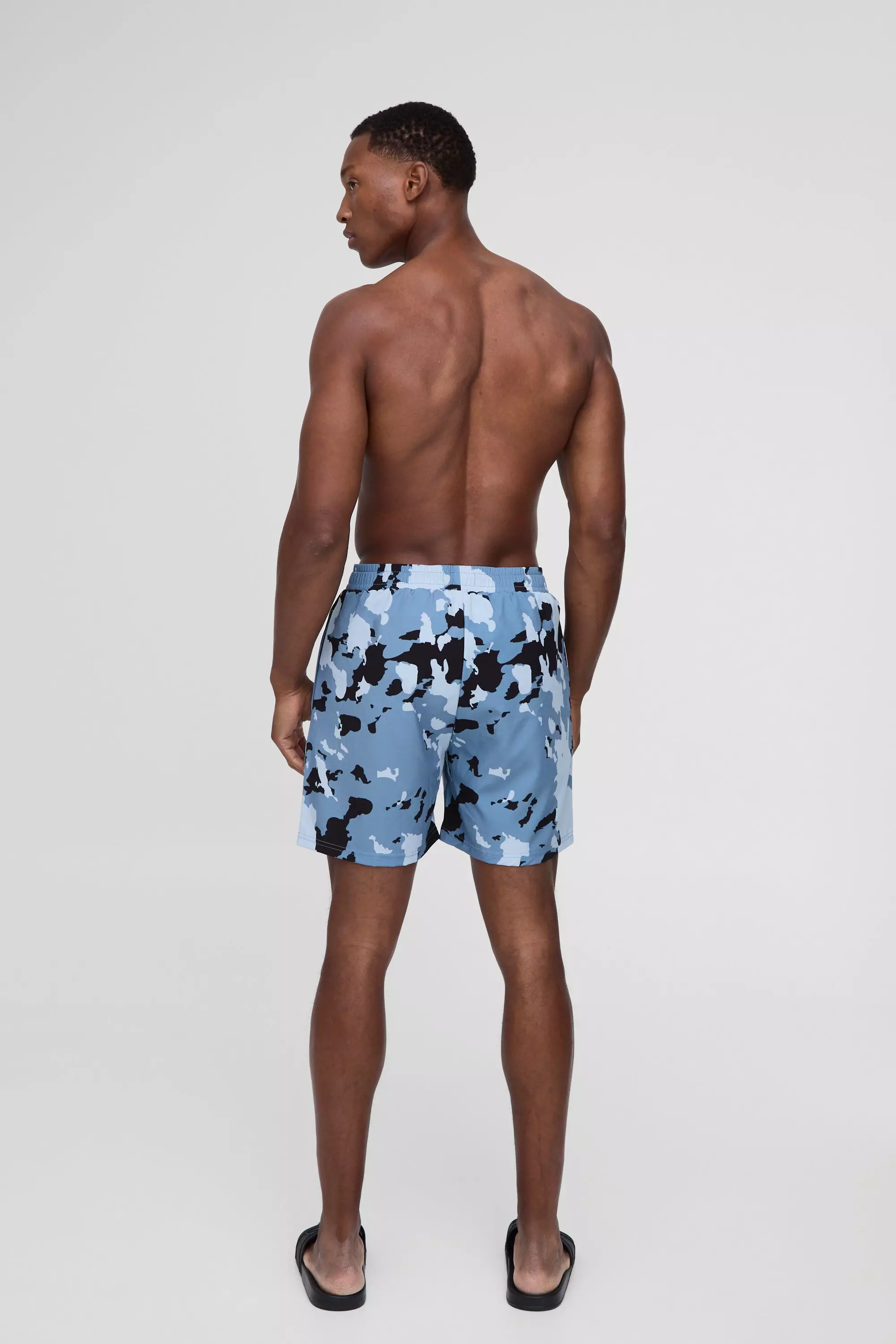 Mittellange Camouflage Badehose, Grey alternatives Bild