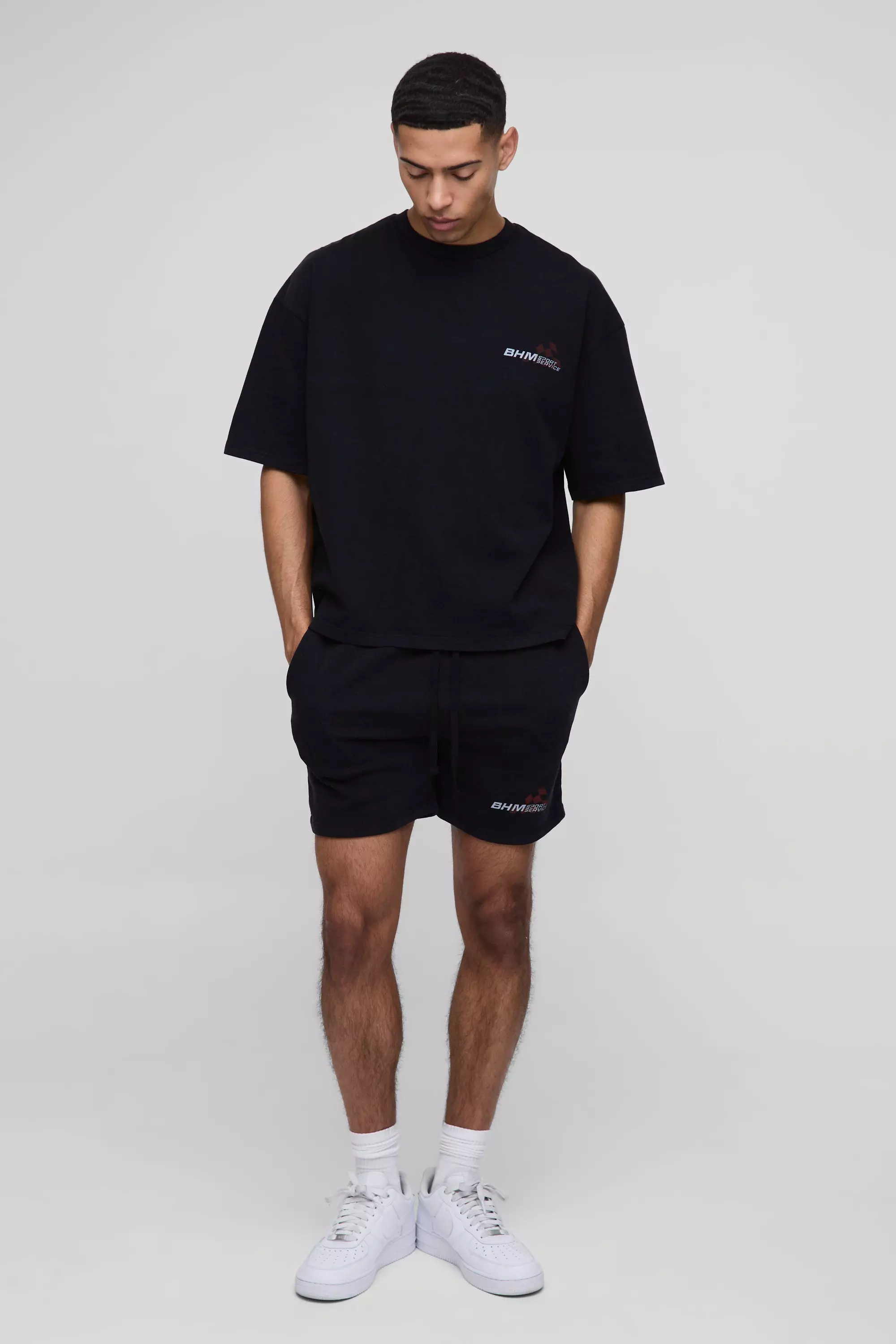 Kastiges Oversize Bhm T-Shirt & Shorts, Black alternatives Bild