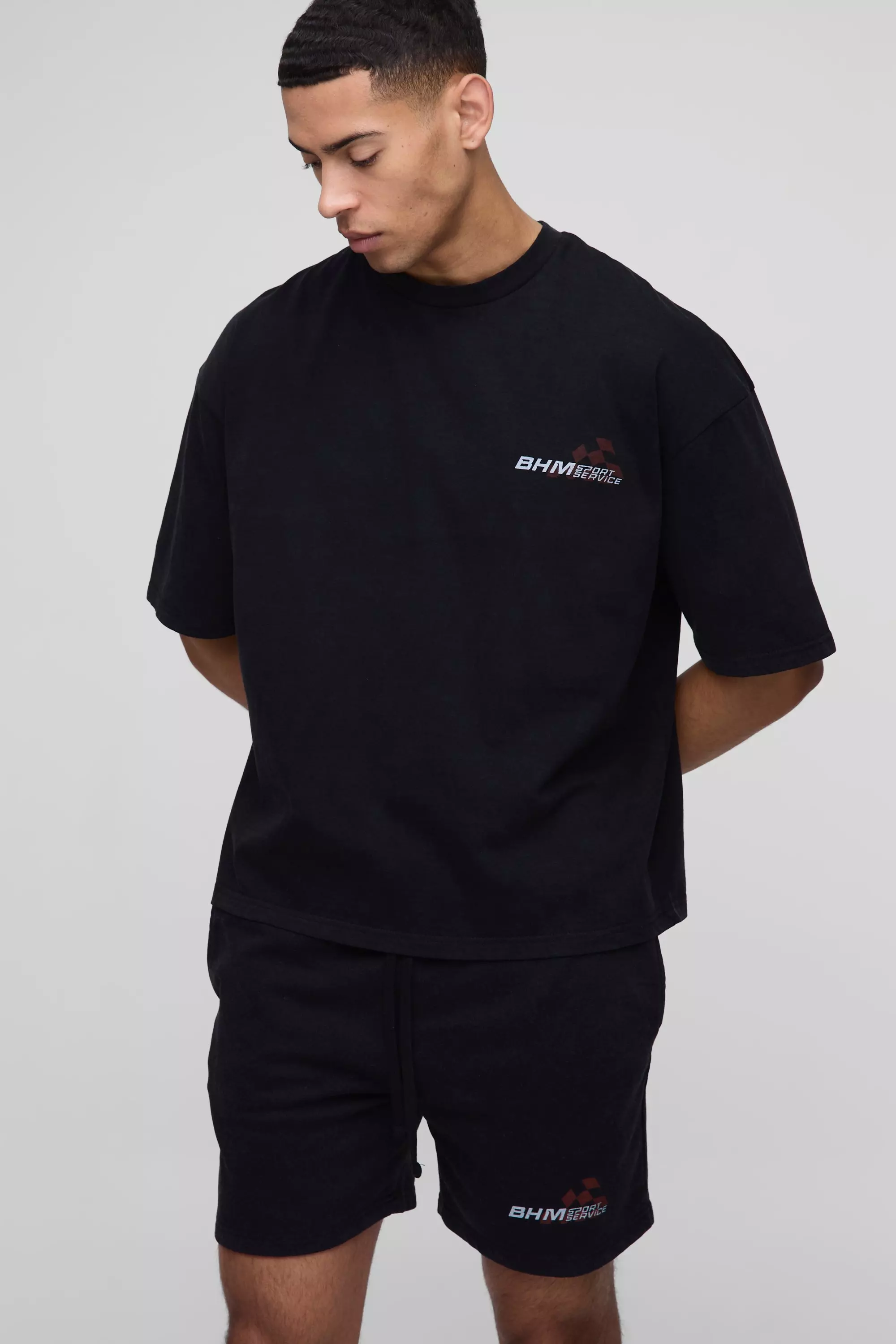 Kastiges Oversize Bhm T-Shirt & Shorts, Black alternatives Bild