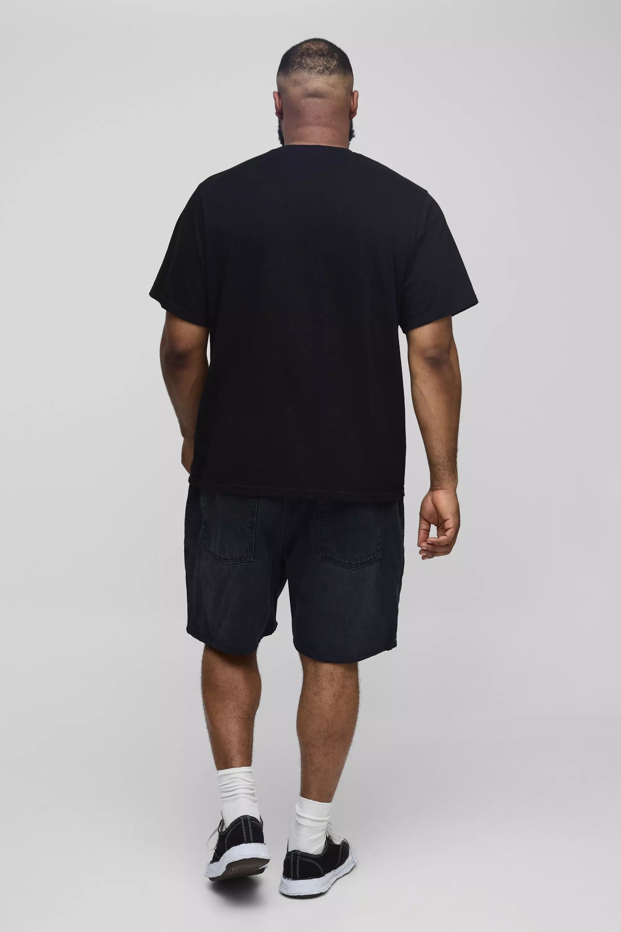 Charcoal Plus Relaxed Rigid Jean Shorts alternative image