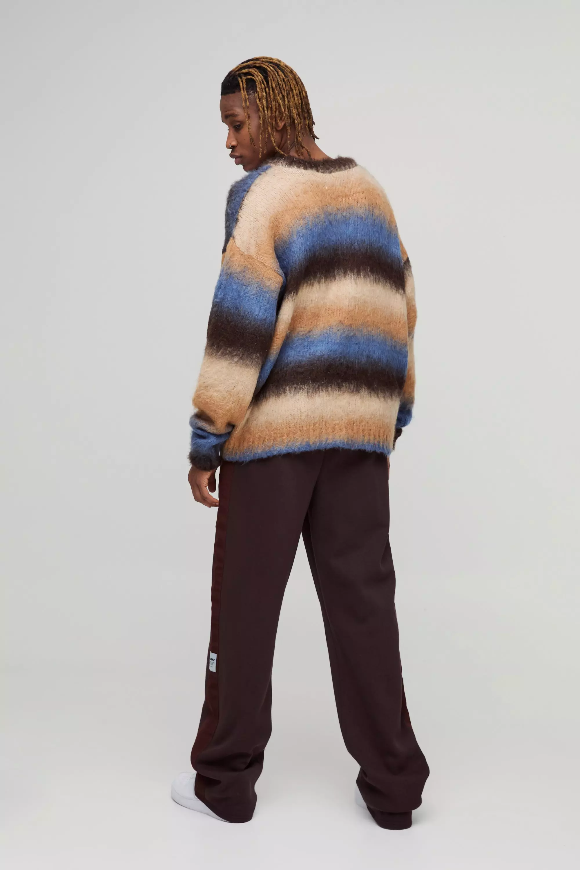 Tall - Pull oversize en maille brossée, Stone autre image