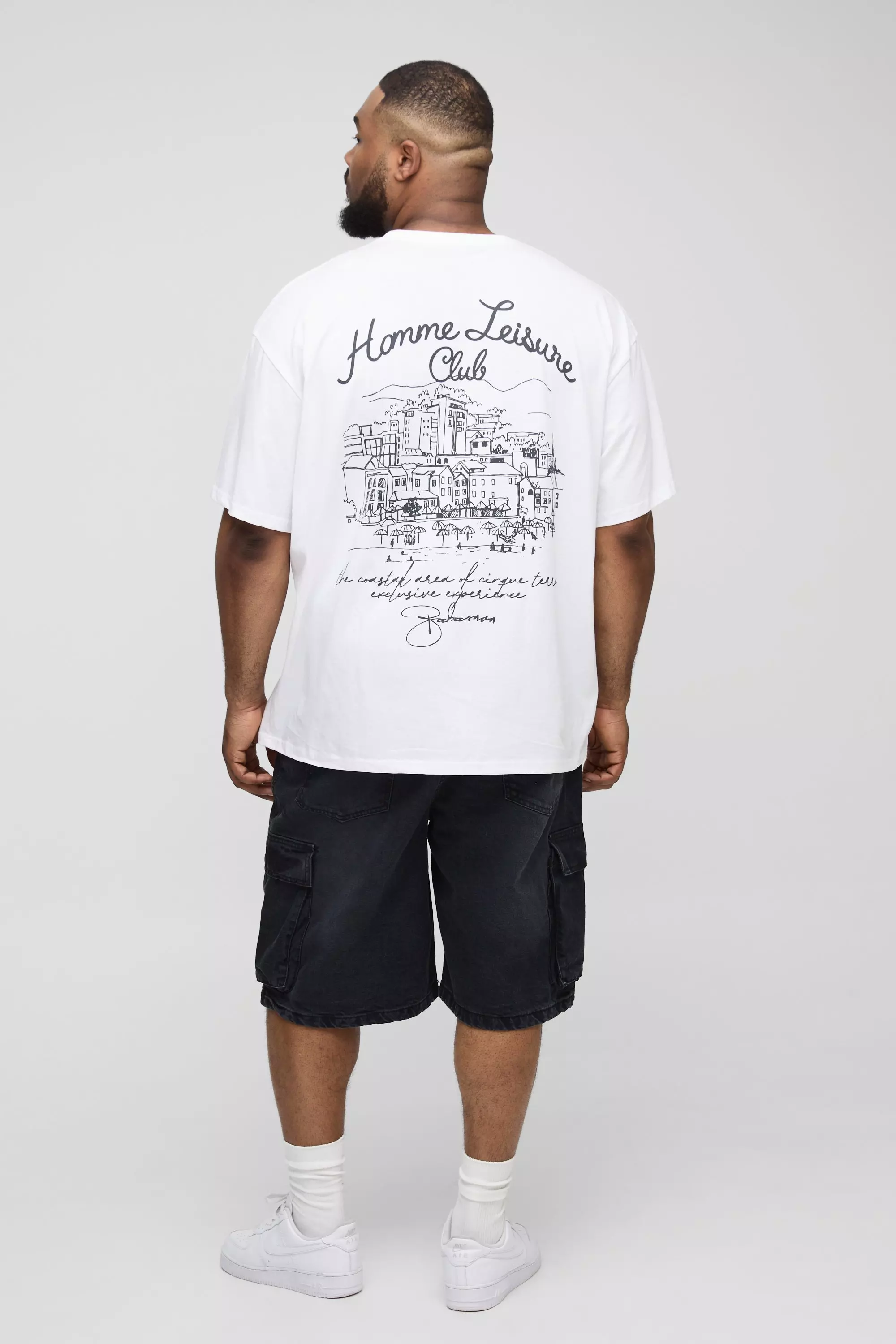 Grande taille - Bermuda cargo large, Washed black autre image