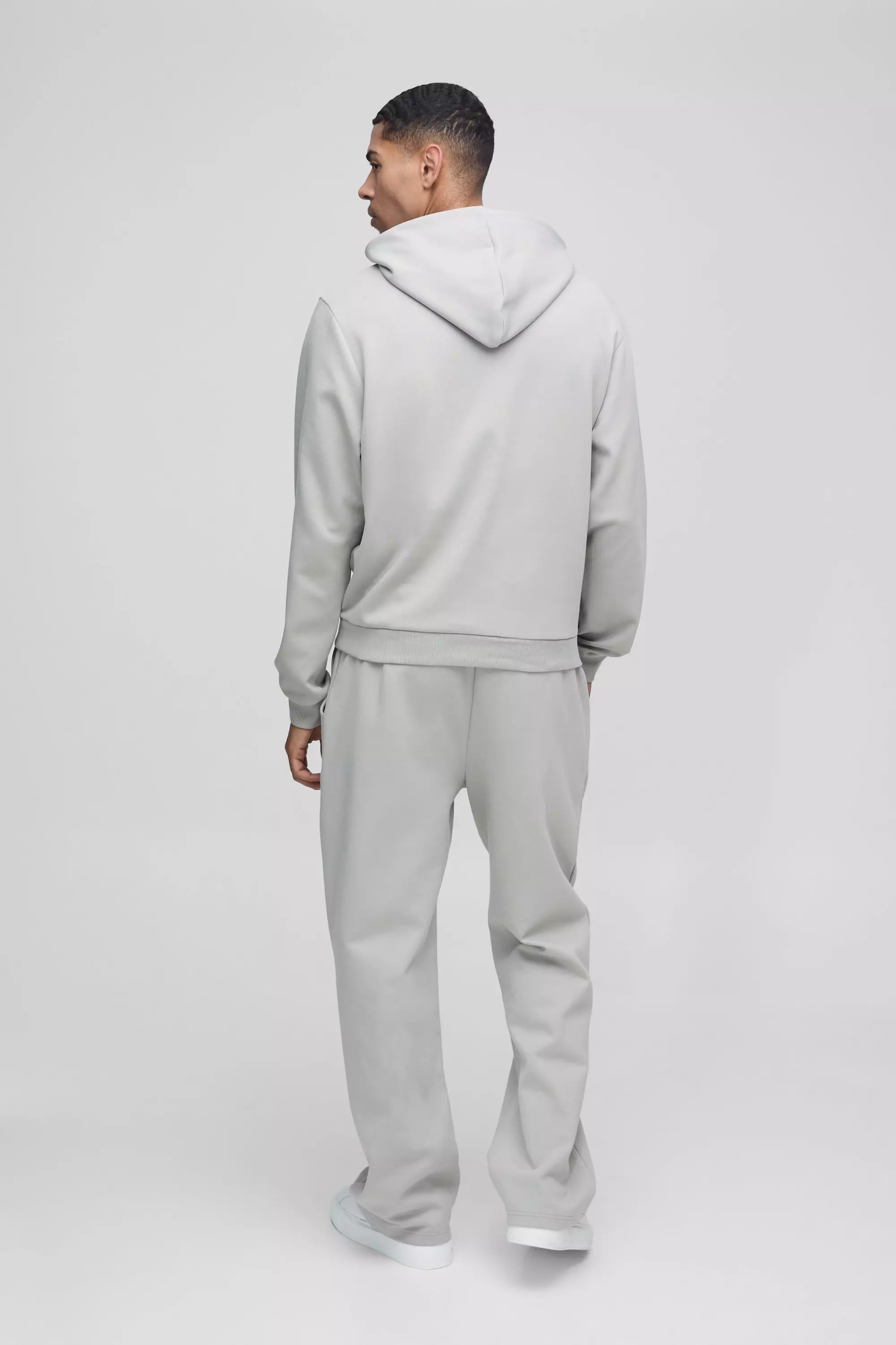 Light grey Interlock Pocket Detail Hoodie alternative image