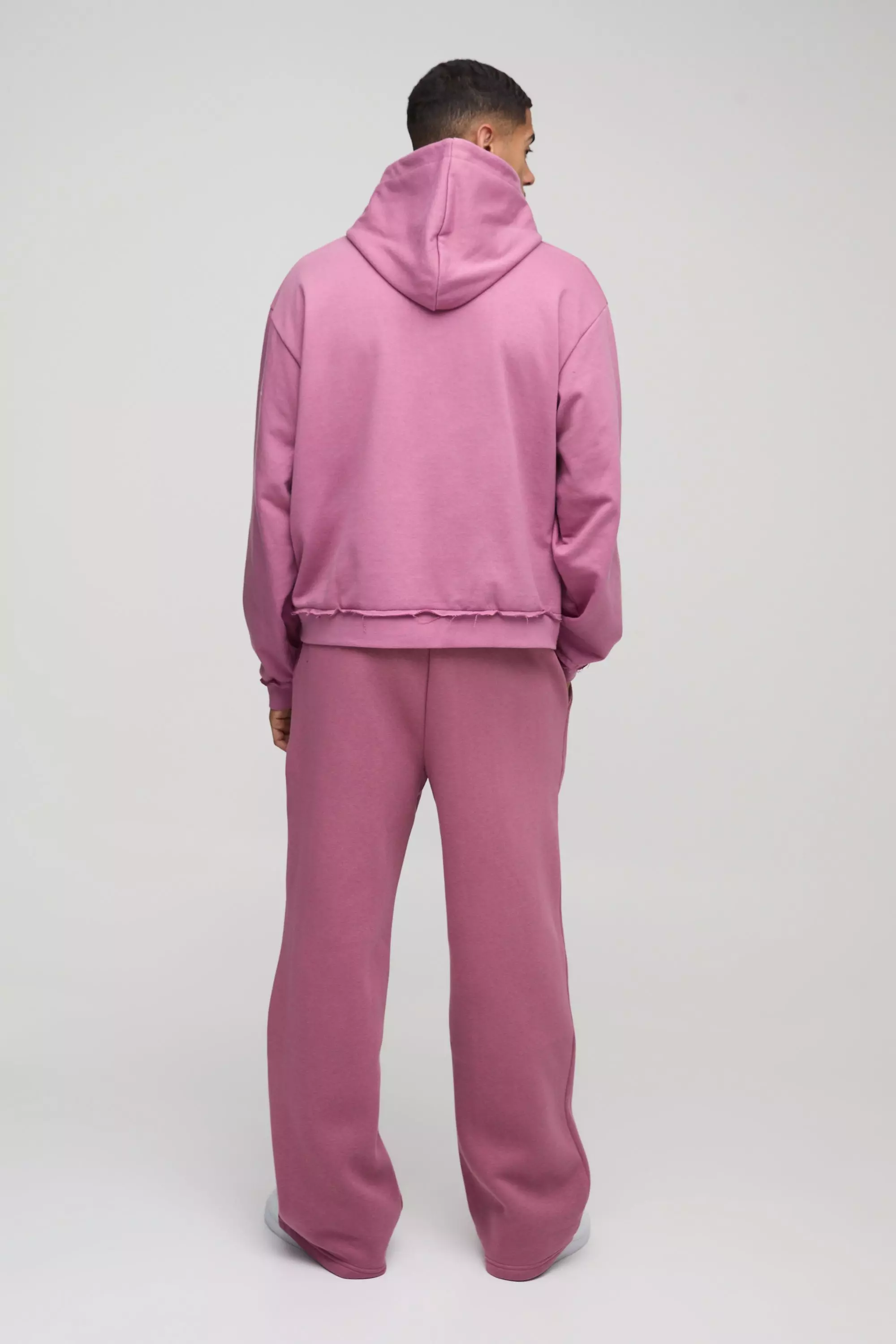 Mauve Worldwide Wide Leg Joggingbroek Met Reliëf alternatieve afbeelding