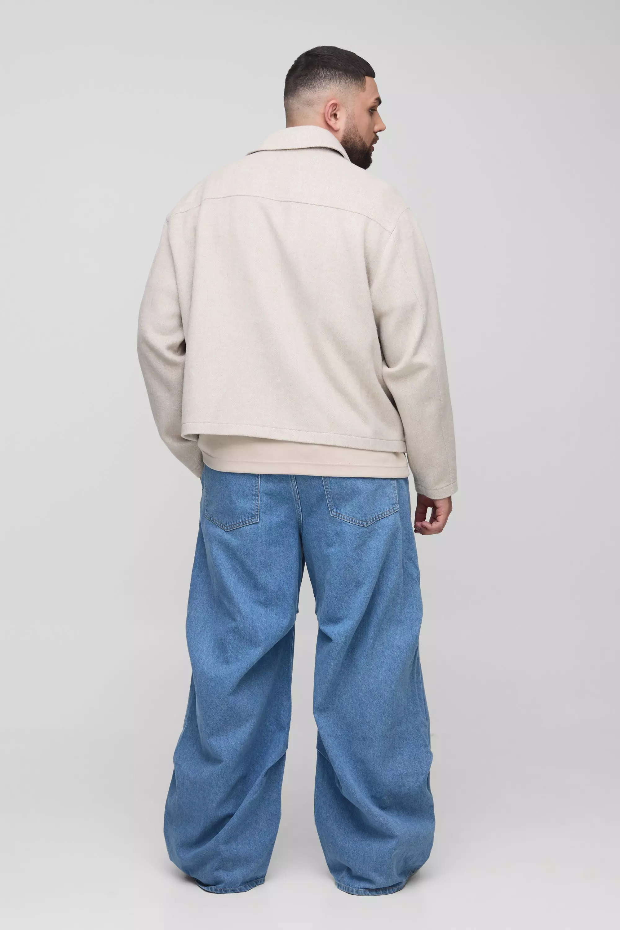 Grande taille - Jean baggy froncé, Light wash autre image