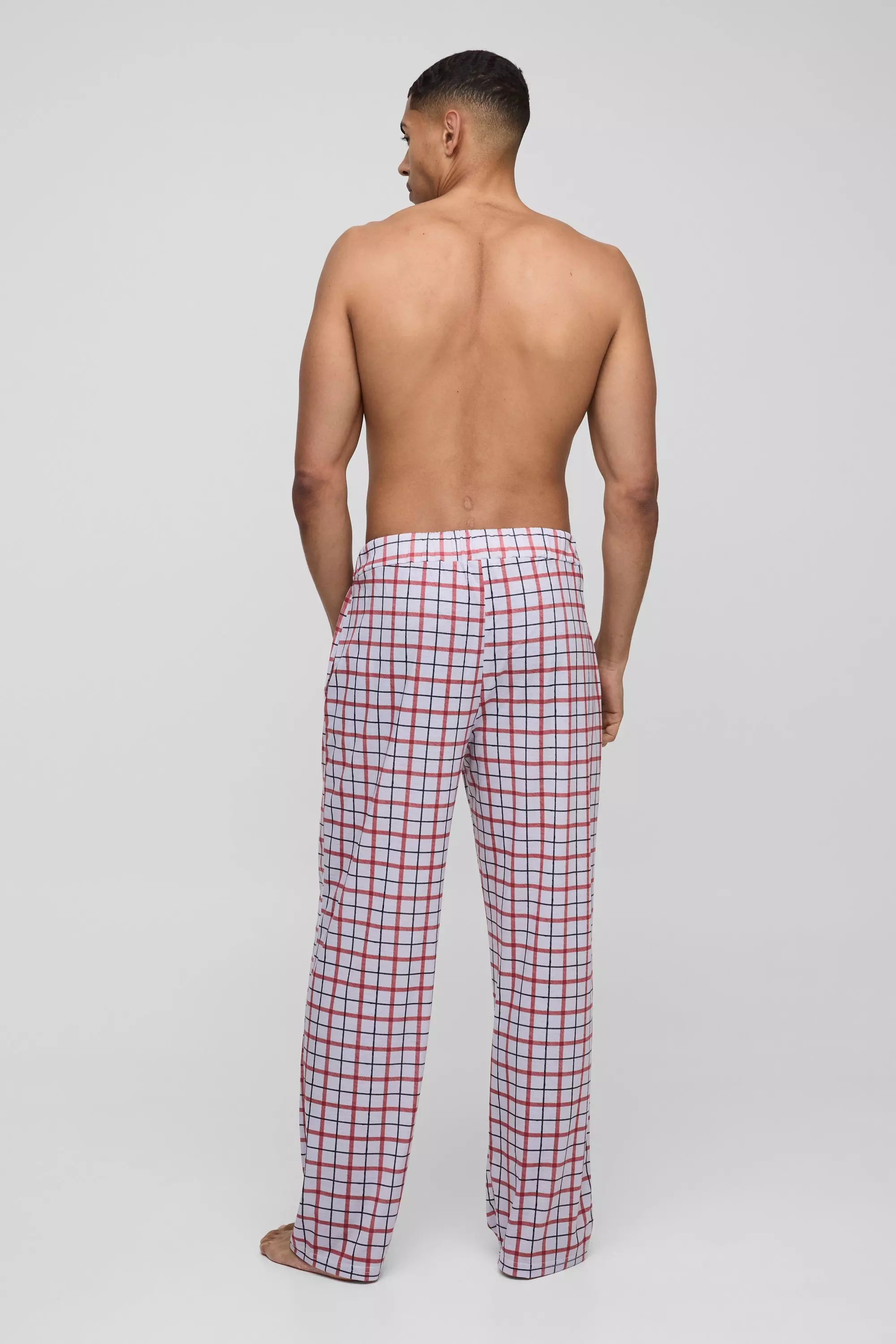 Pink Relaxed Check Lounge Joggers alternative image