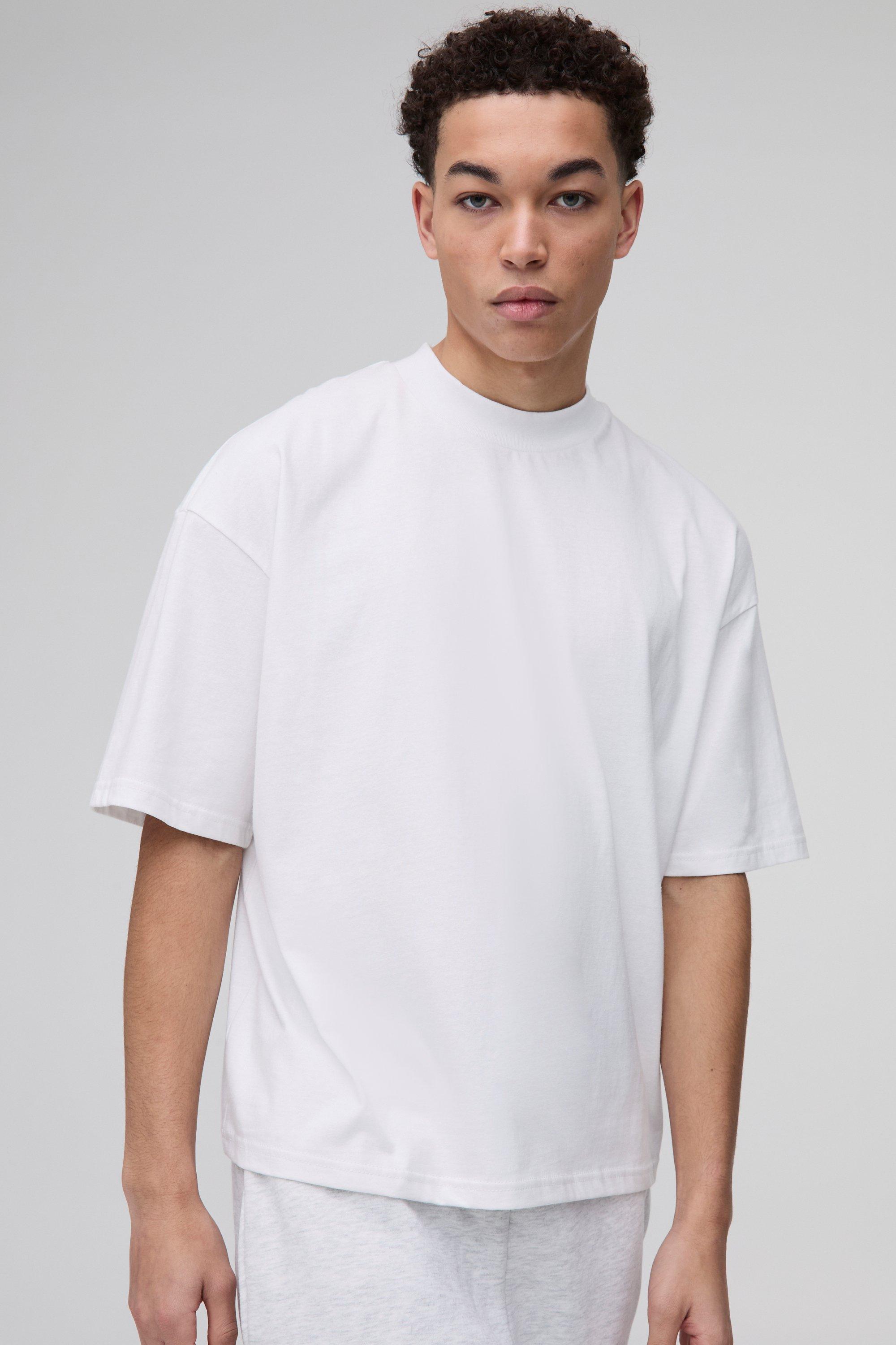Oversized Boxy Heavyweight T-shirt | boohooMAN USA