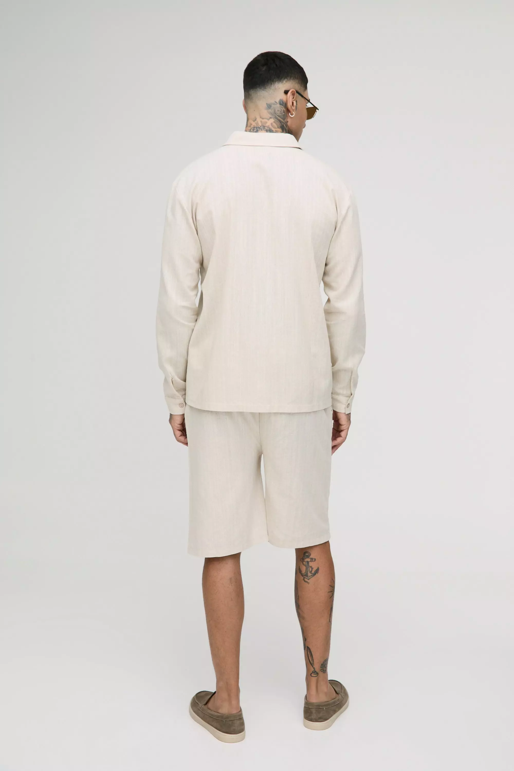 Tall - Chemise oversize à manches longues, Natural autre image