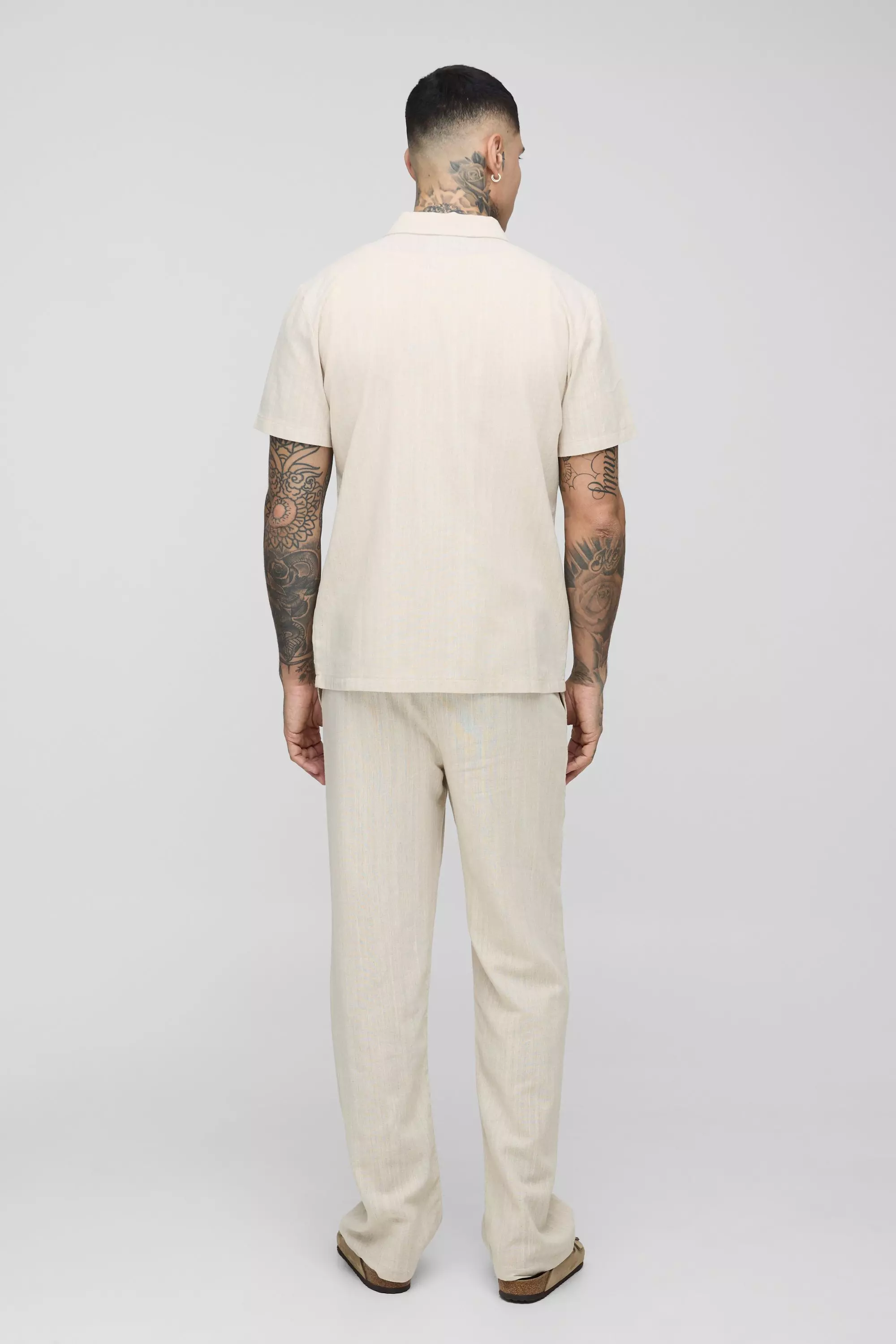 Tall langärmliges Oversize Leinen-Hemd, Natural alternatives Bild