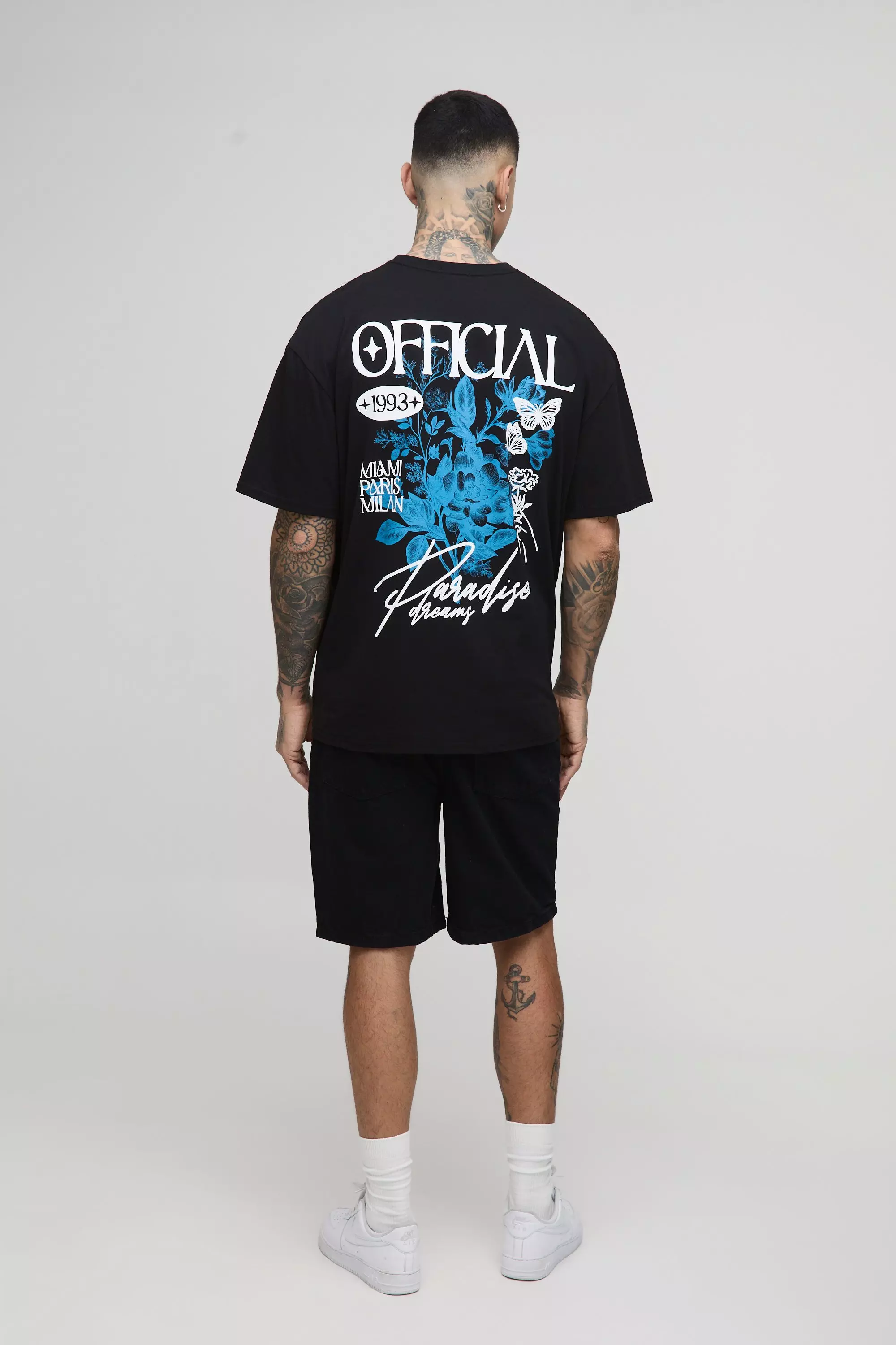 Tall Relaxed Rigid Jean Shorts | boohooMAN USA
