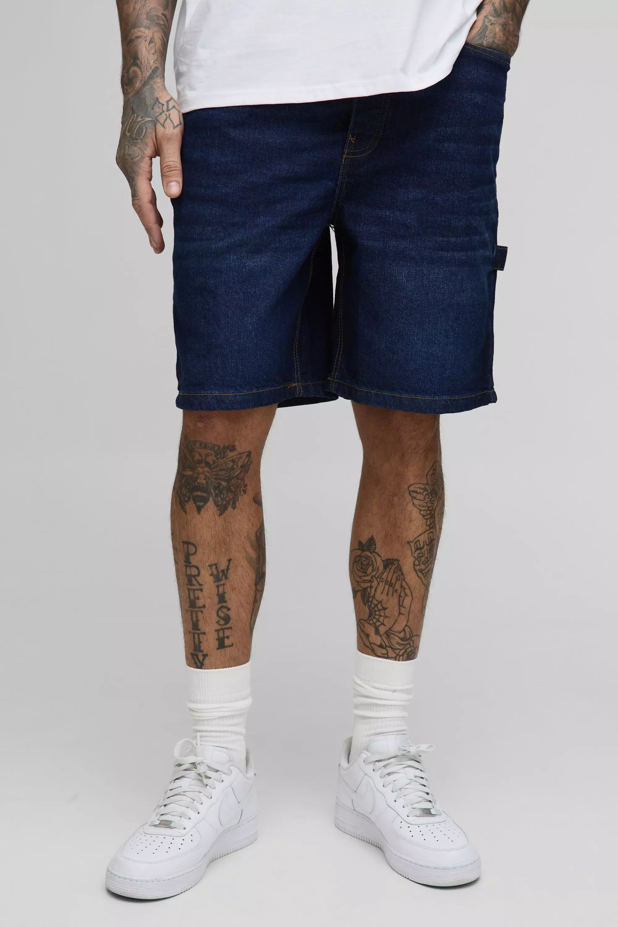 Indigo Tall Carpenter Relaxed Fit Denim Shorts alternative image