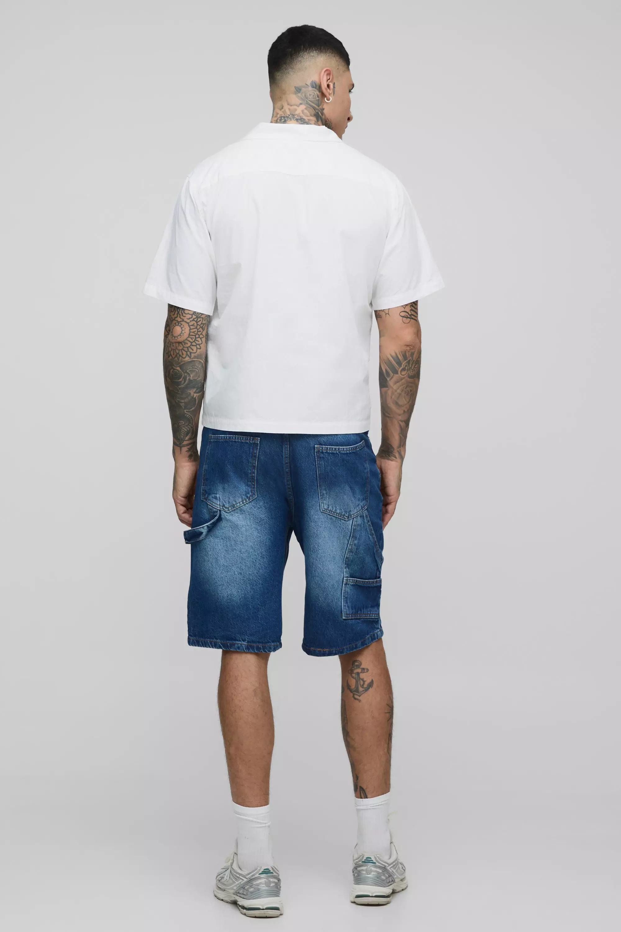 Mid wash Tall Carpenter Relaxed Fit Denim Shorts alternative image