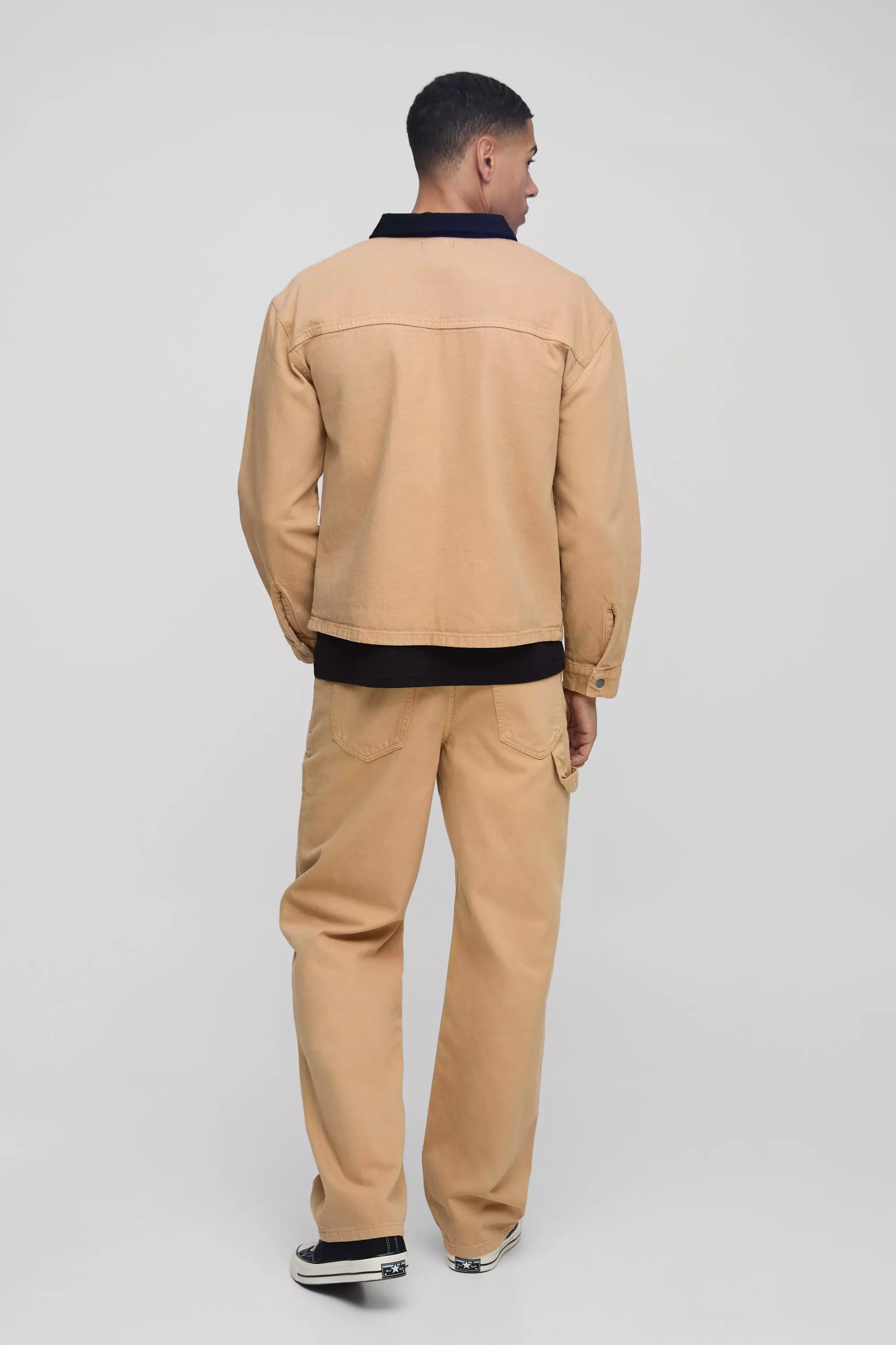 Biscuit Relaxed Fit Twill Carpenter Trousers alternative image