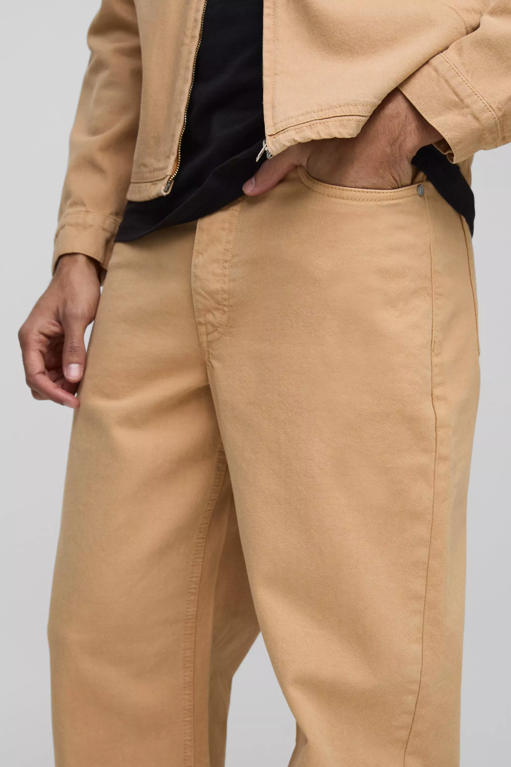 Biscuit Relaxed Fit Twill Carpenter Trousers alternative image