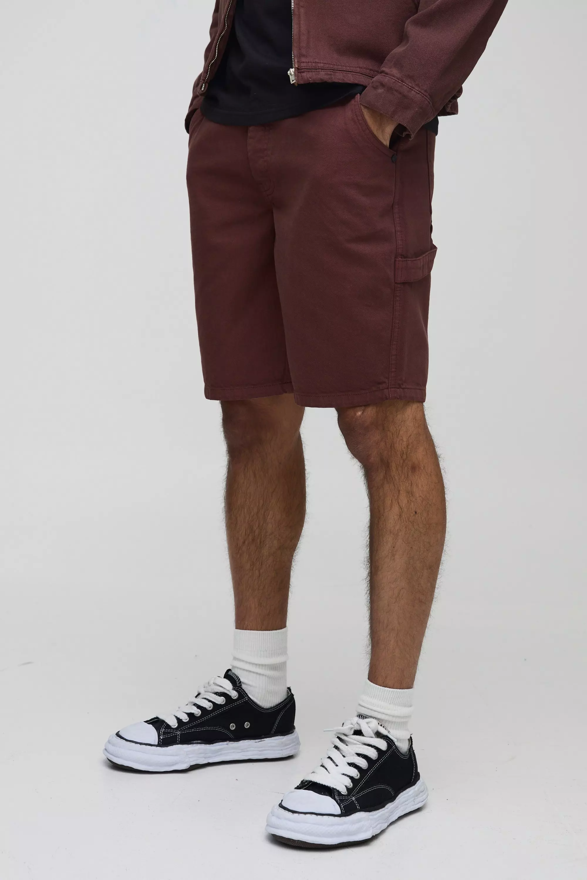 Chocolate Relaxed Fit Twill Worker Short alternative image