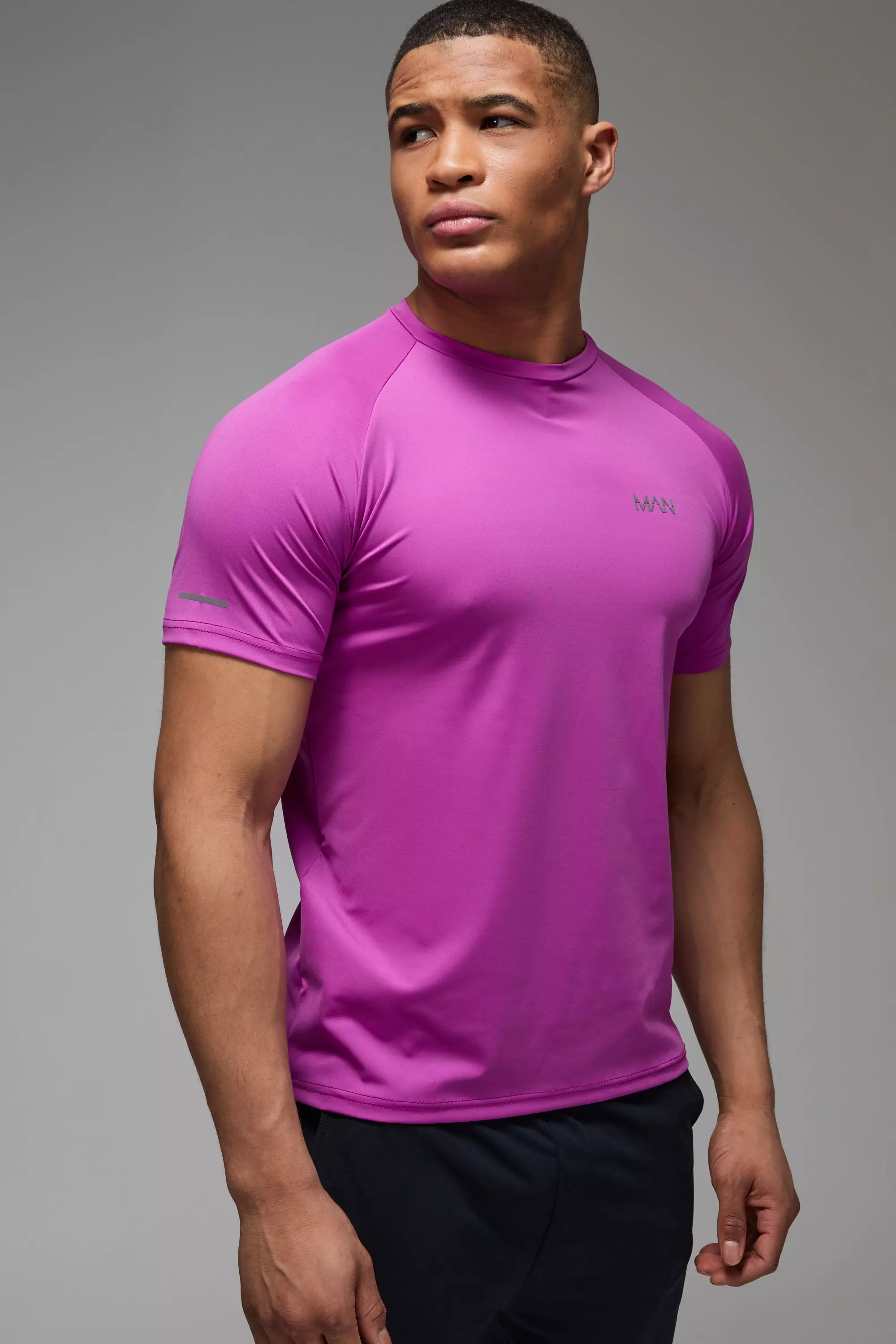 Purple Man Active Raglan Regular Fit T-shirt