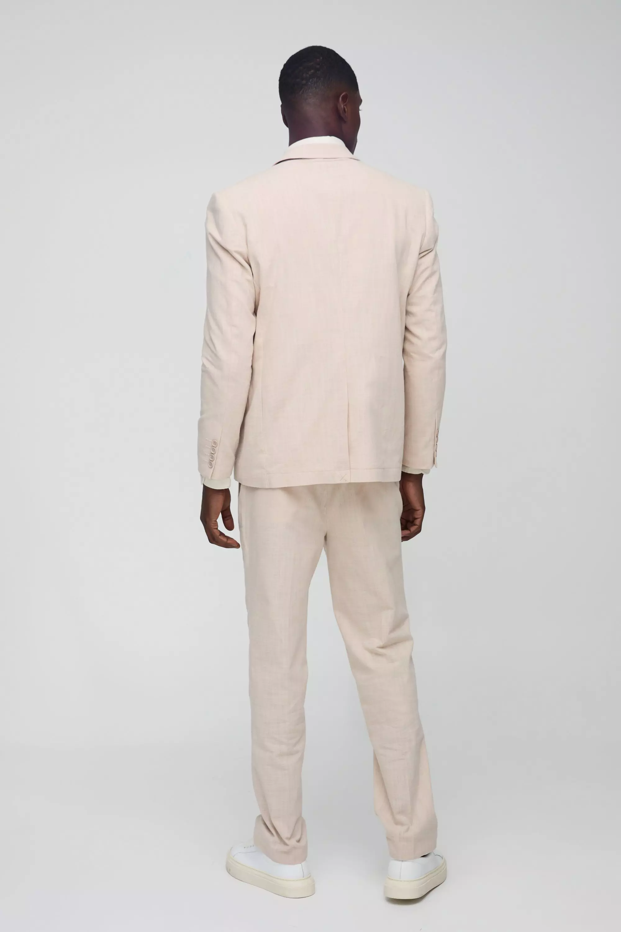 Pantaloni dritti in misto lino, Natural immagine alternativa
