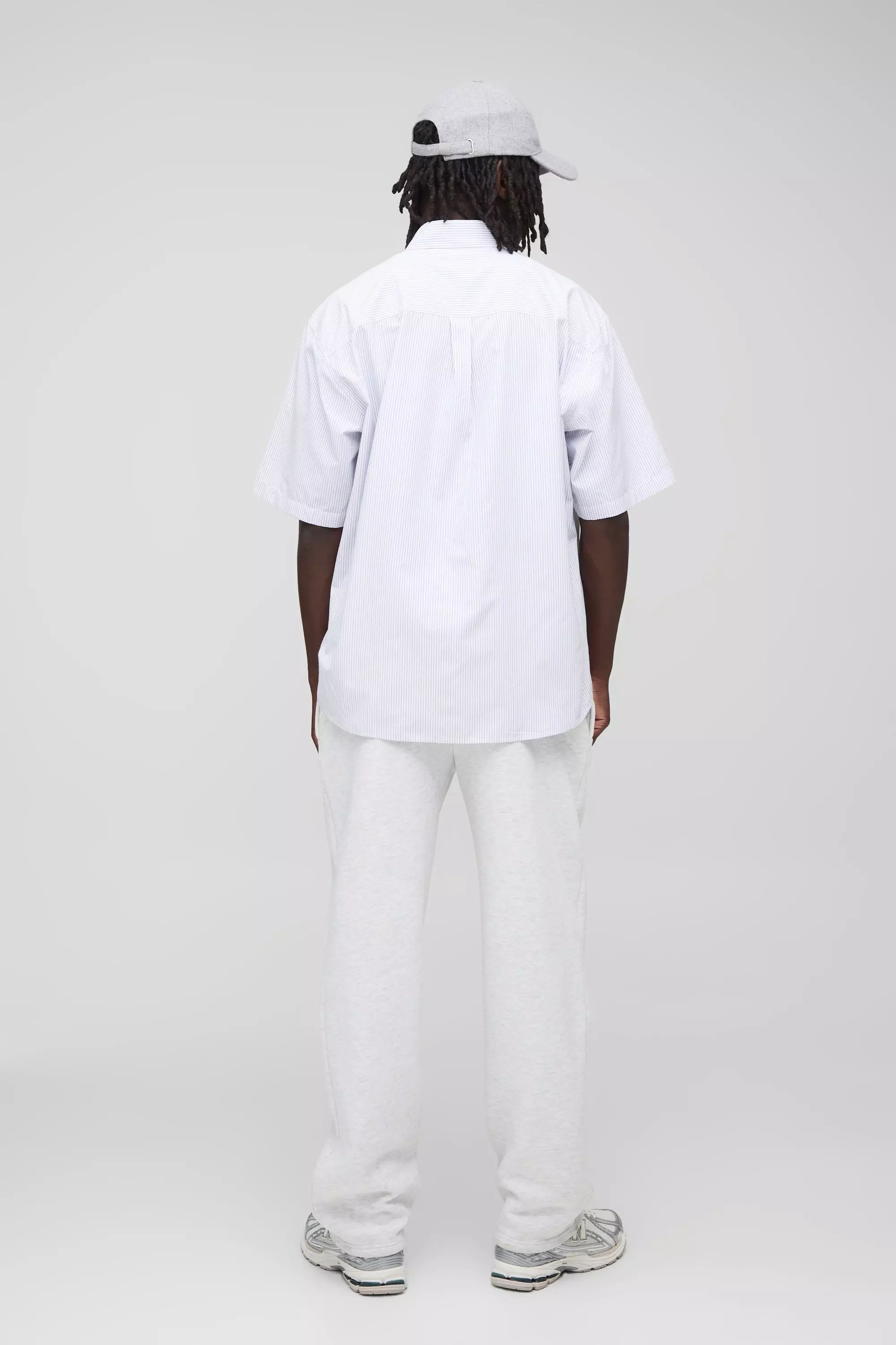 Camicia A Maniche Lunghe Super Oversize A Righe, Lilac immagine alternativa