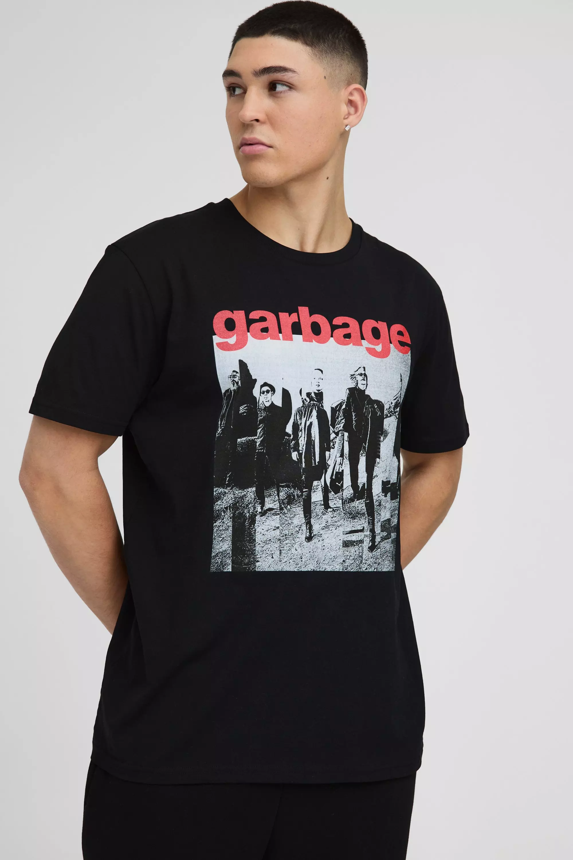 T-shirt oversize imprimé Garbage Band, Black autre image