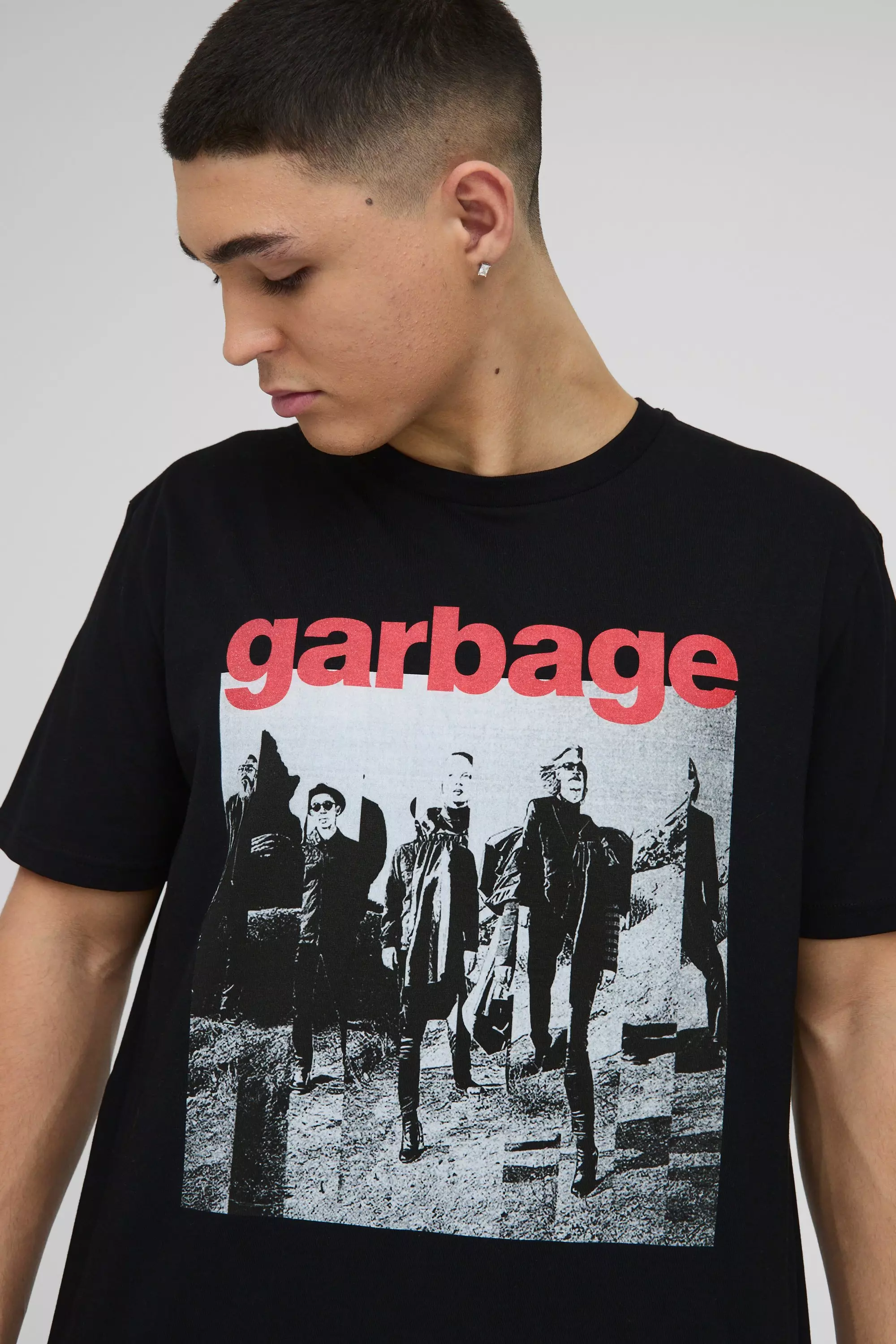 T-shirt oversize imprimé Garbage Band, Black autre image