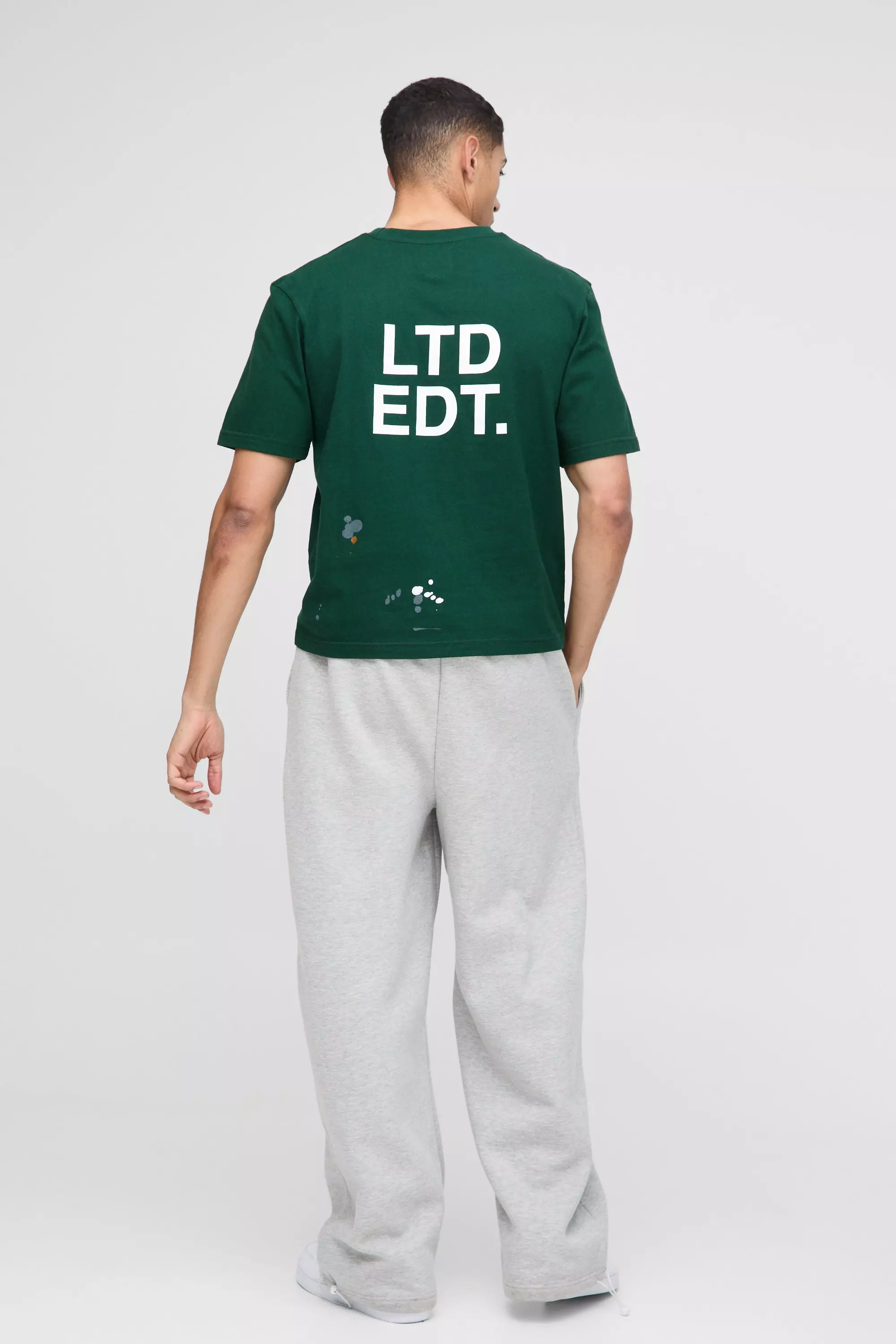 Green Boxy Paint Splatter Limited Edition T-Shirt alternative image