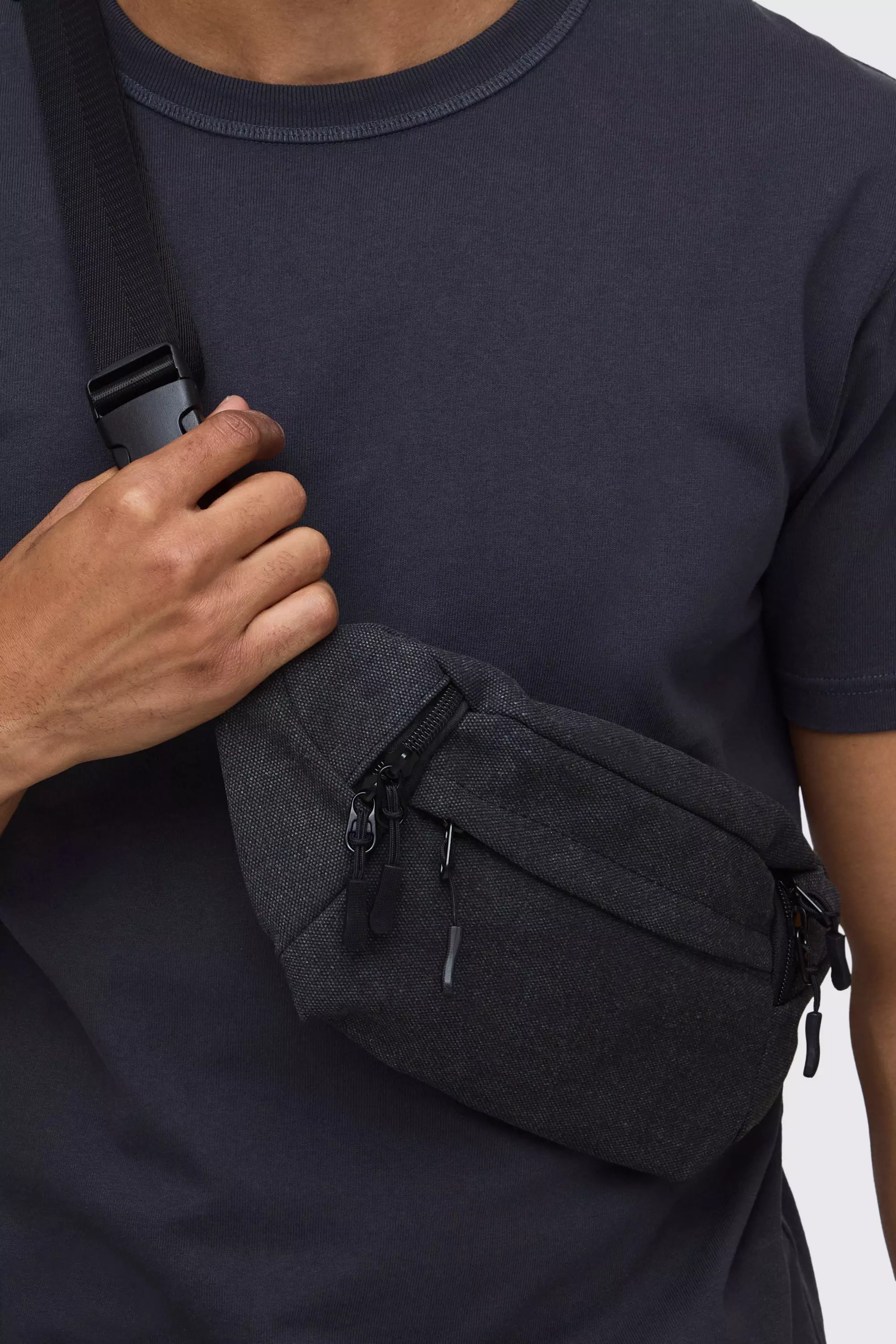 Black BHM Bum Bag With Rope Detail alternative image