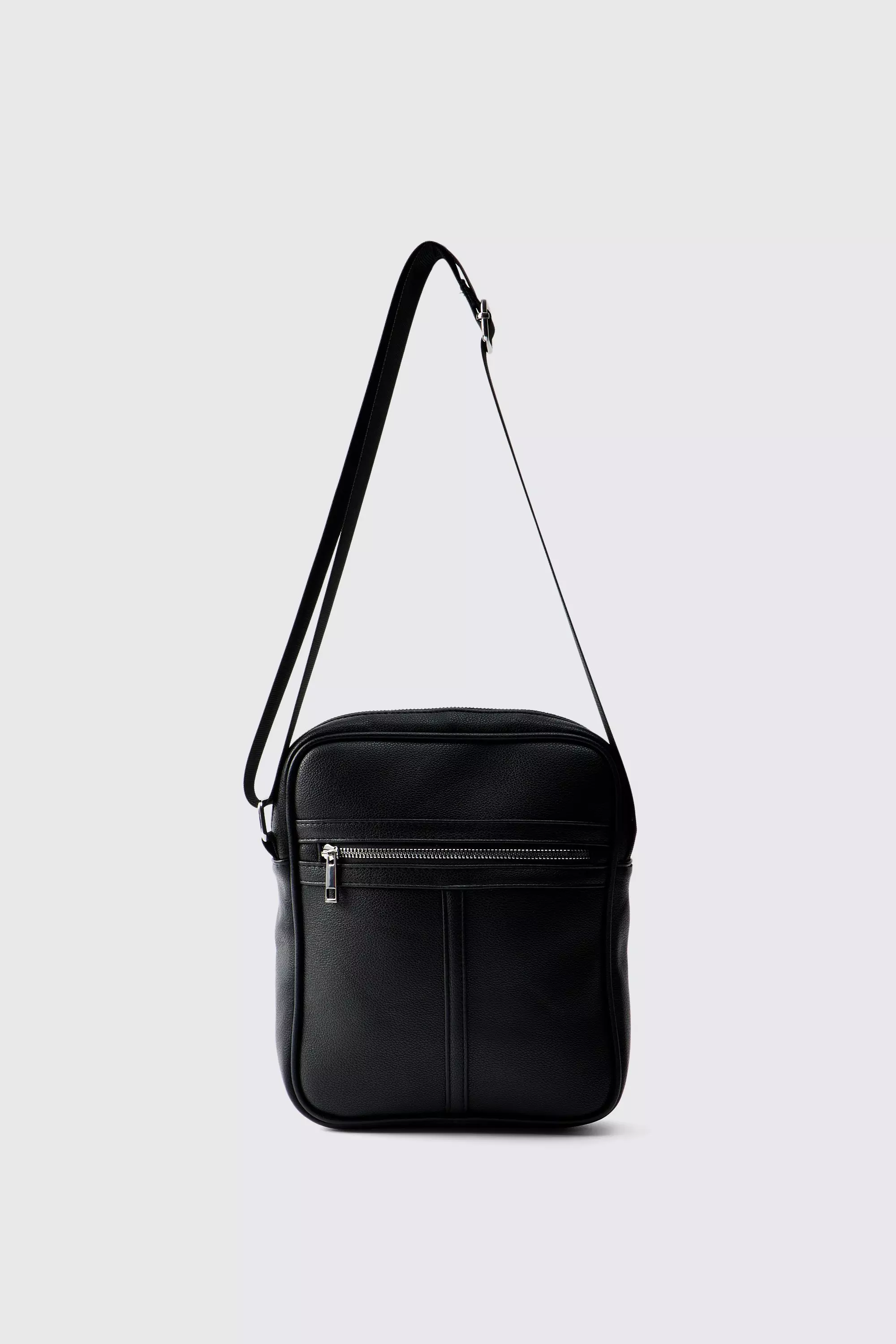 Sac à bandoulière en synthétique, Black autre image