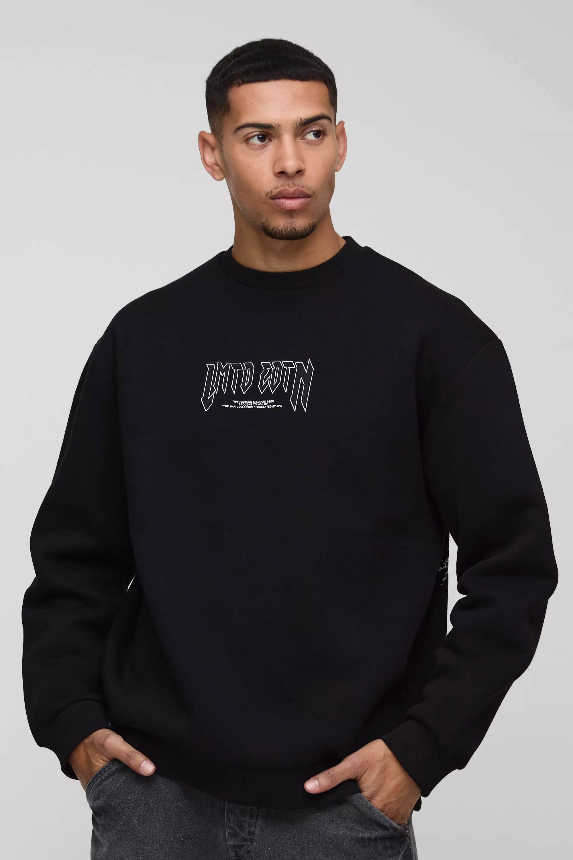 Sweat oversize imprimé crâne, Black autre image