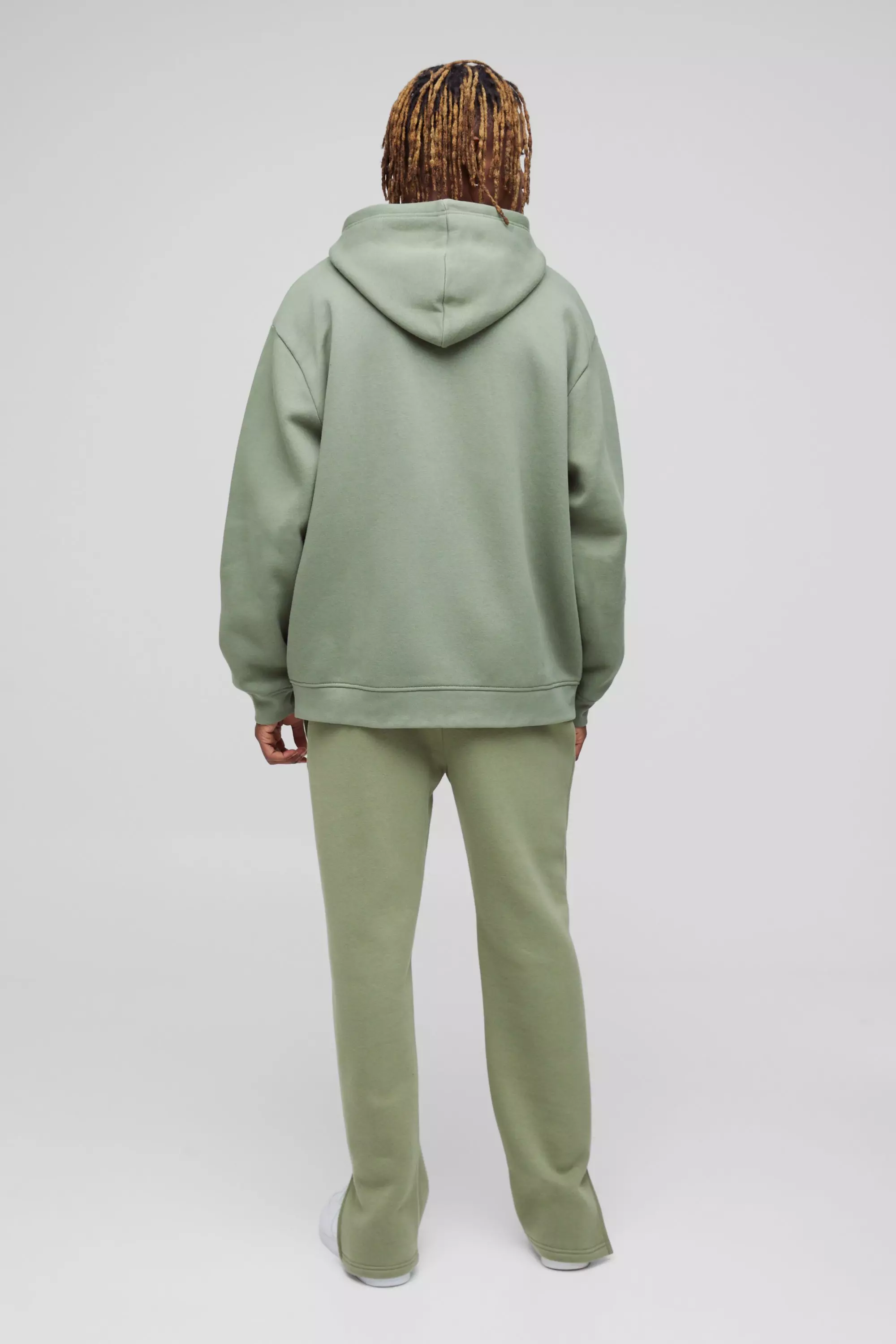 Sage 330GSM Tall Oversized Official Varsity Zip Thru Hoodie alternative image