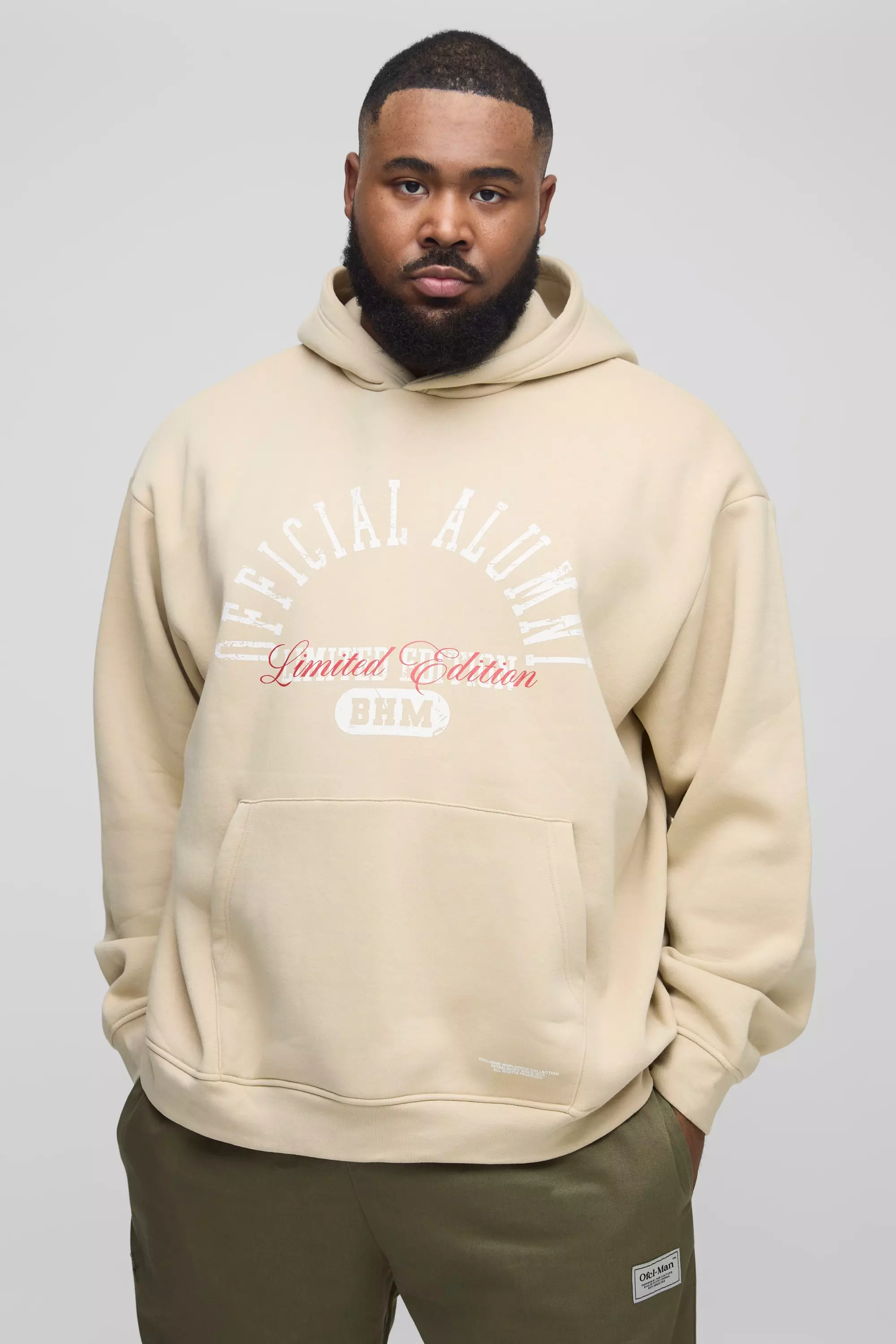 Sand 330GSM Plus Oversized Official Printed Hooded alternative image