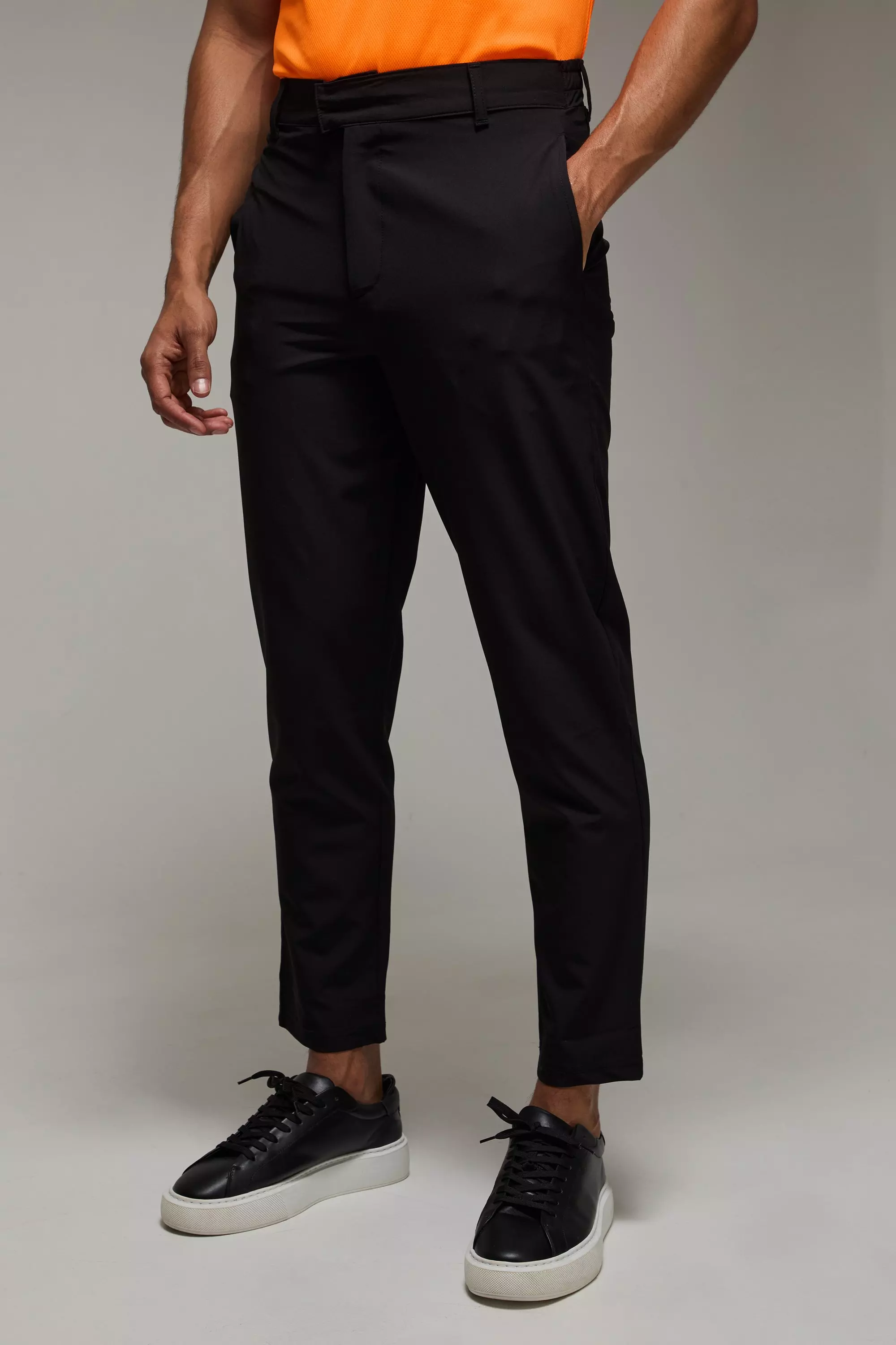 Pantalon de golf fuselé stretch - MAN Active, Black autre image