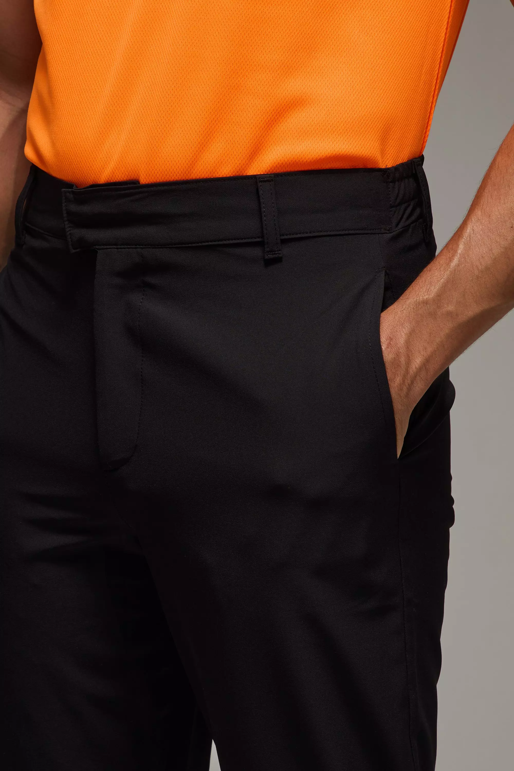 Pantalon de golf fuselé stretch - MAN Active, Black autre image