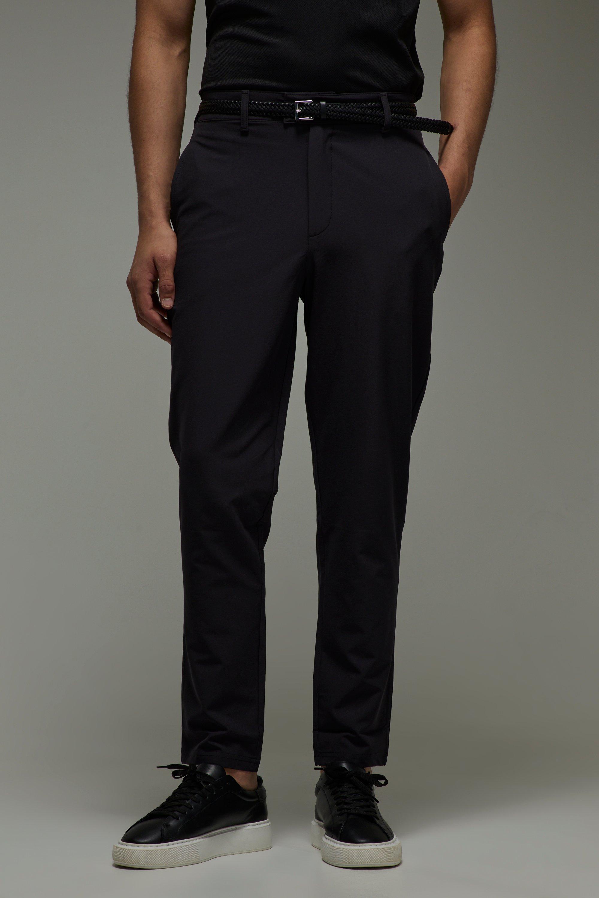Men's Tapered Black Pants | boohooMAN USA