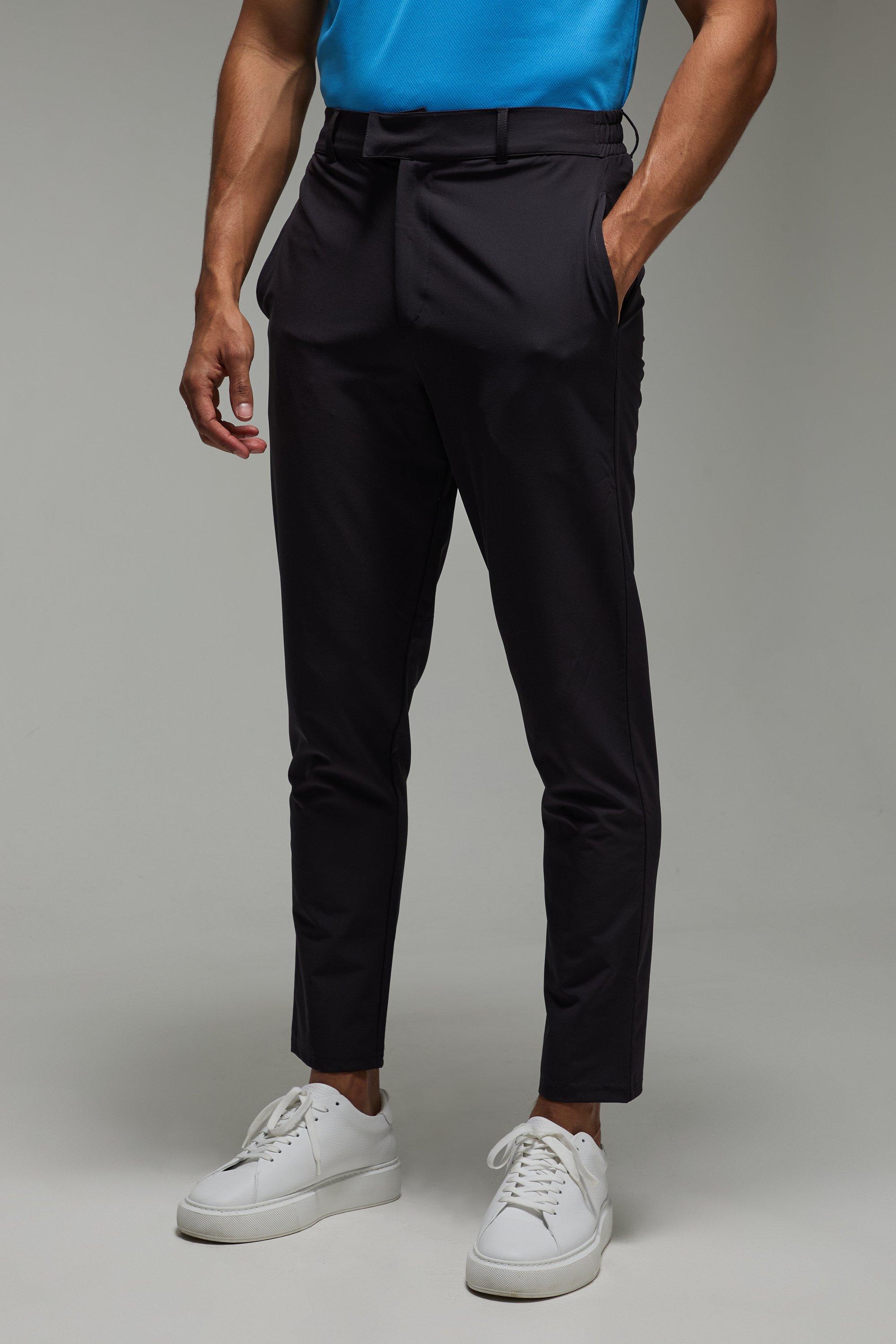 Man Active Stretch Tapered Golf Pants | boohooMAN USA