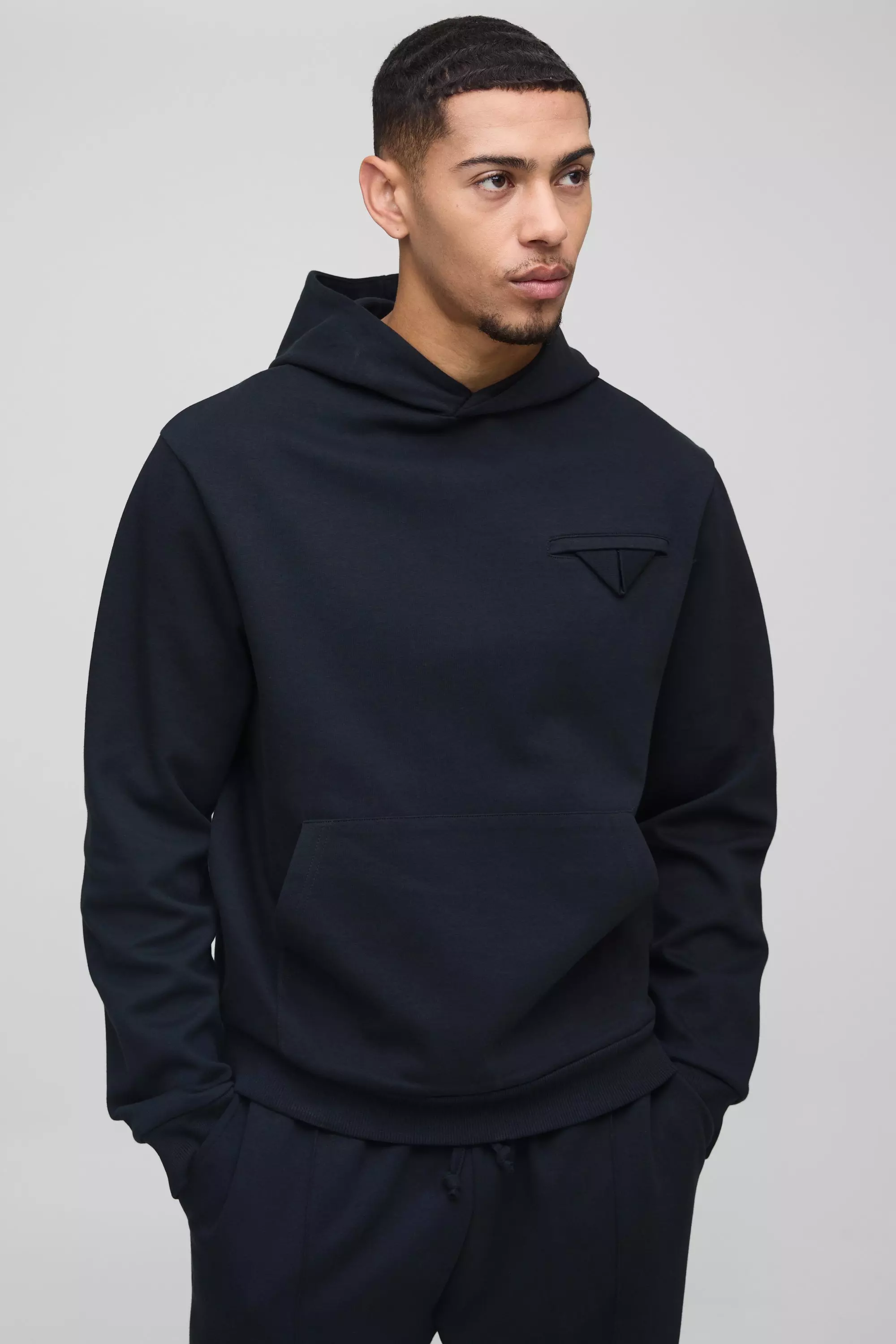 Oversize Hoodie mit Taschen-Detail, Black alternatives Bild