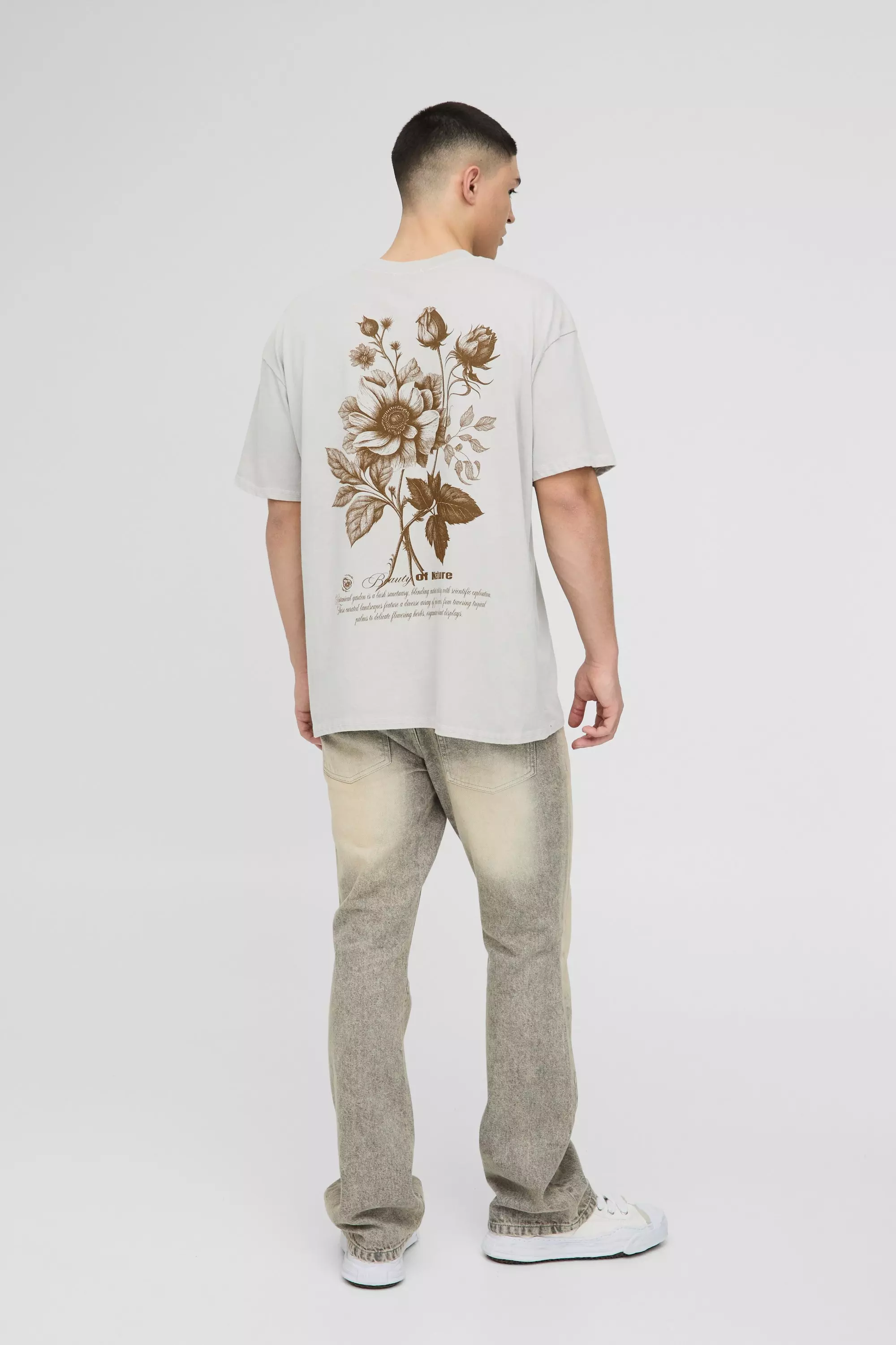 Florales Oversize Official T-Shirt, Stone alternatives Bild