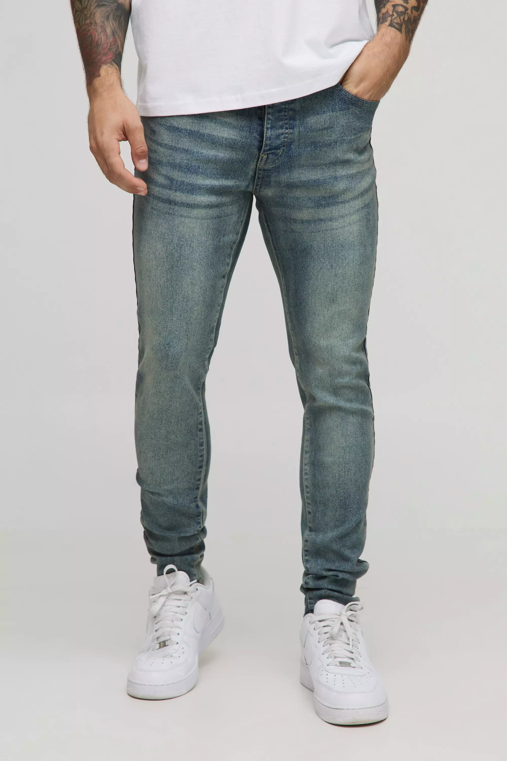 Antique blue Skinny Stretch Extreme Washed Skinny Jeans alternative image