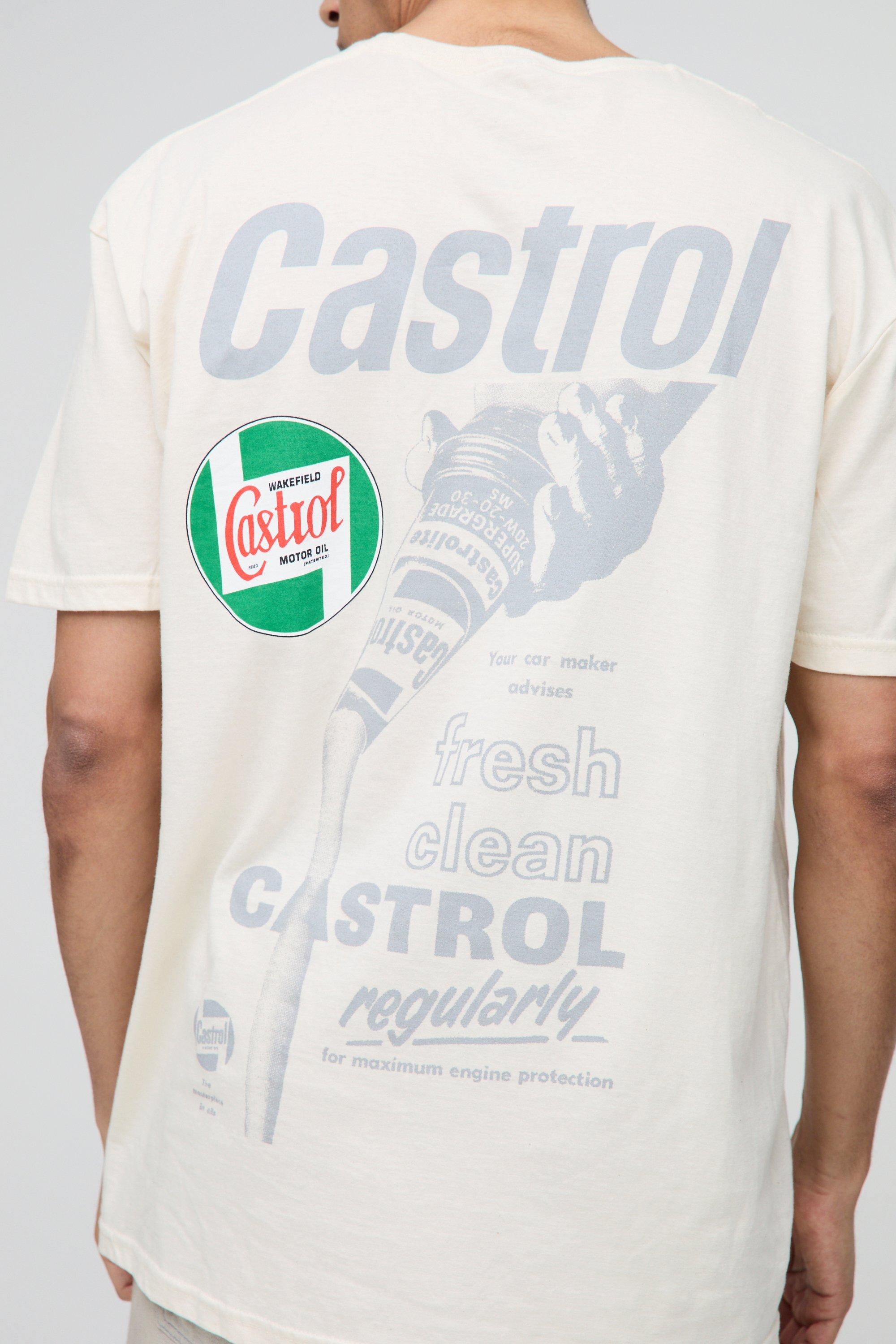 Oversized Castrol Racing License Print T-Shirt | boohooMAN USA