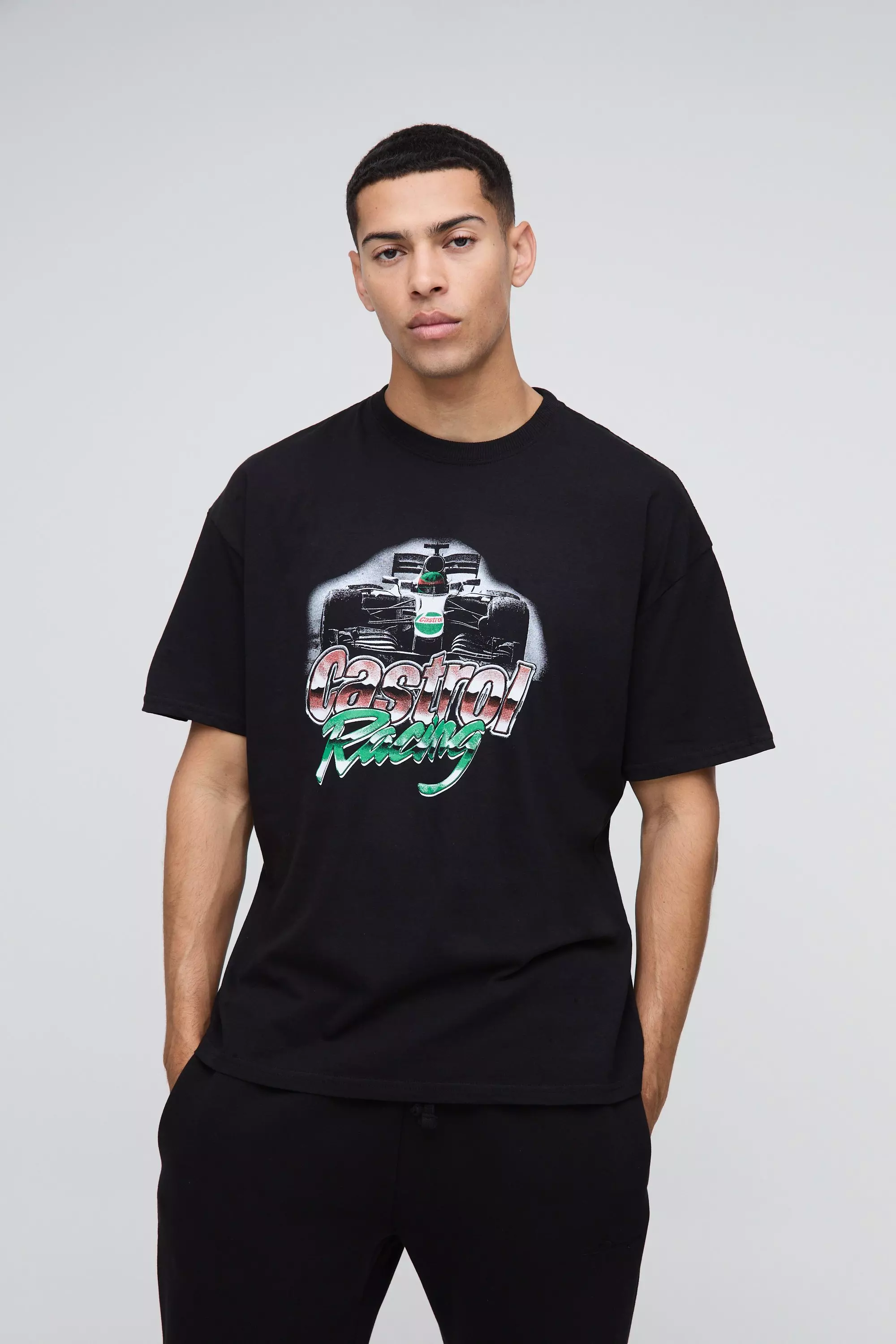 T-shirt oversize imprimé, Black autre image