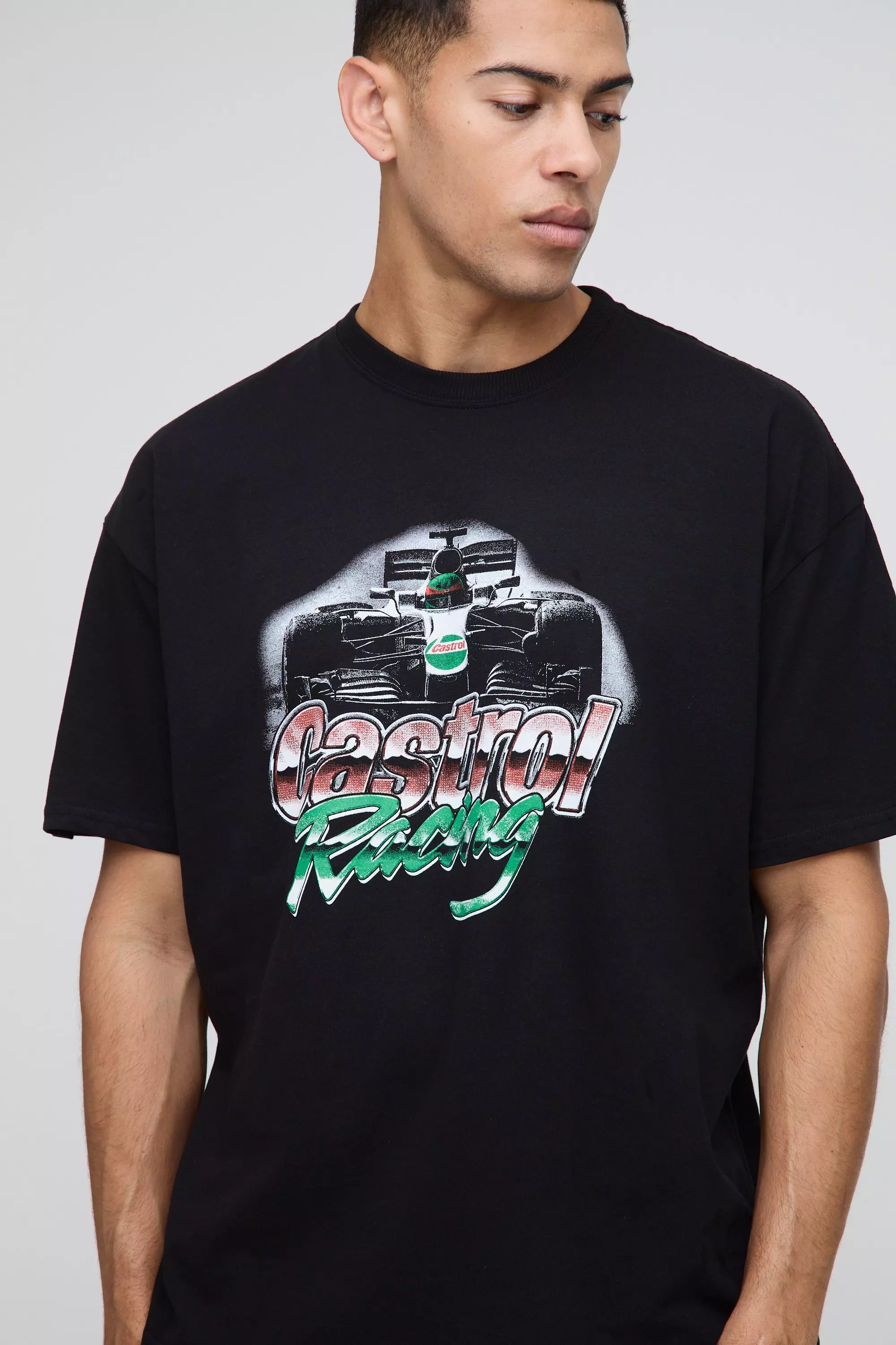 T-shirt oversize imprimé, Black autre image