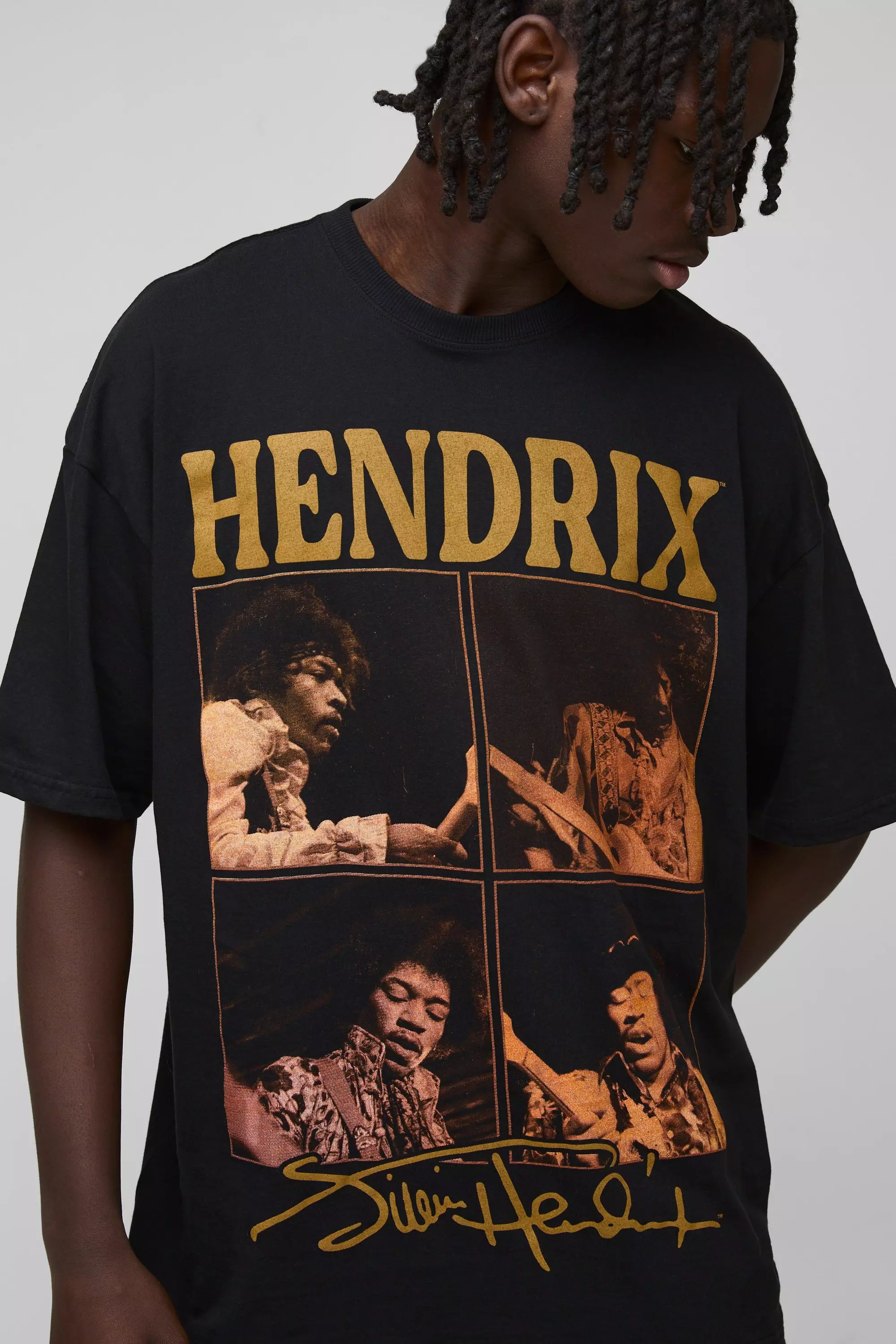 T-shirt oversize à imprimé Jimi Hendrix, Black autre image